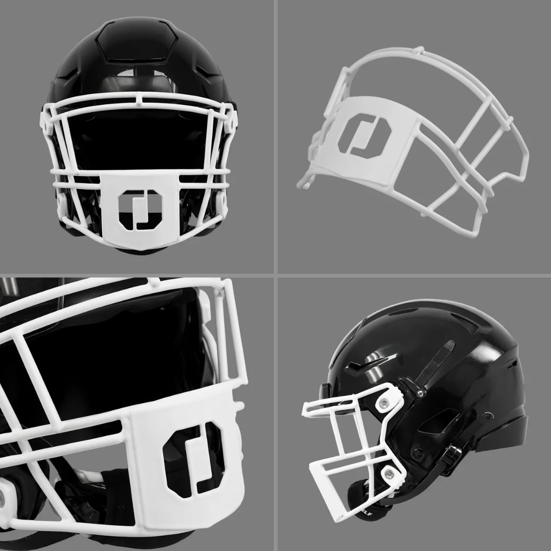 0 Stencil Font Football Facemask for Riddell SpeedFlex - Image 3
