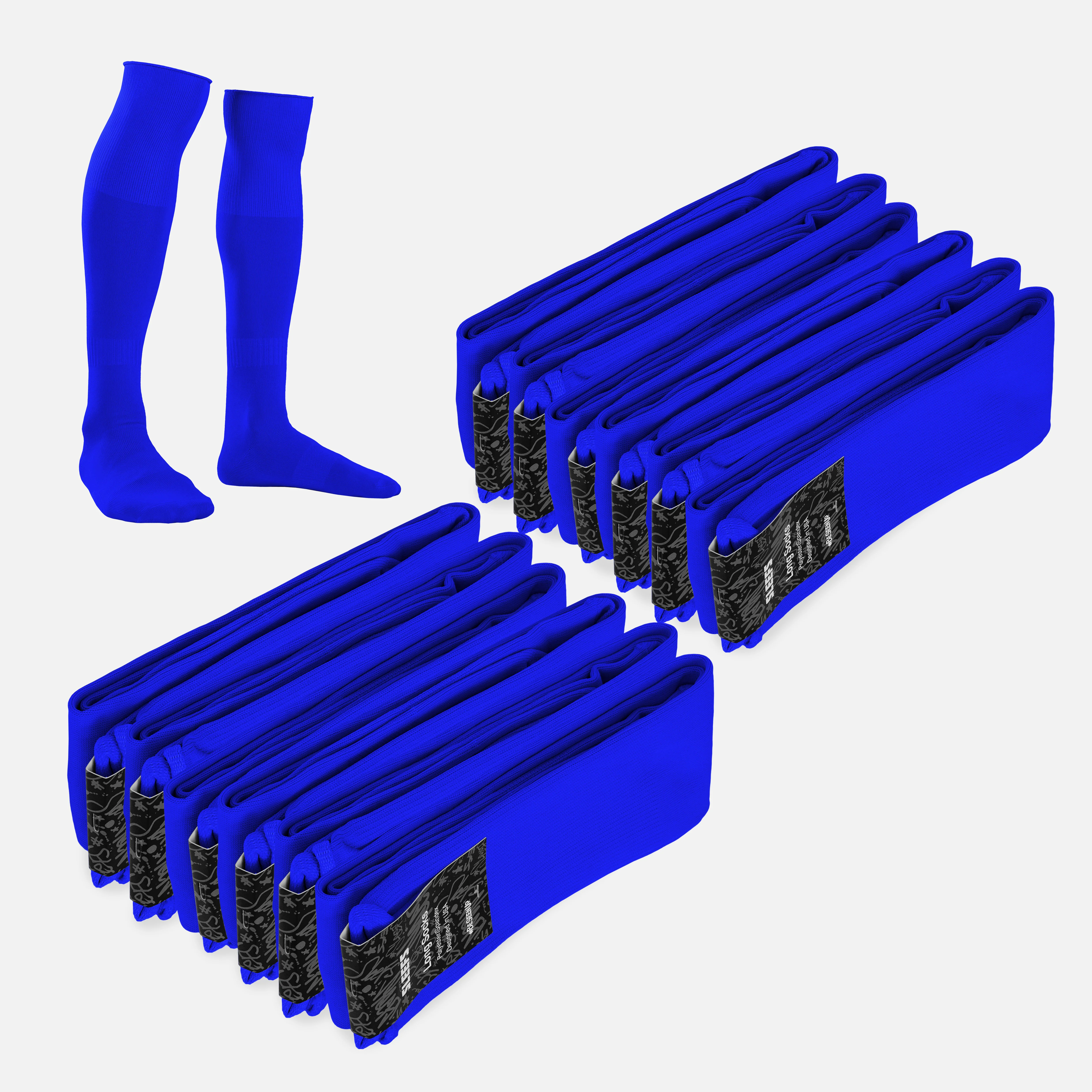 12 Pack Over The Knee Sport Socks - Image 13