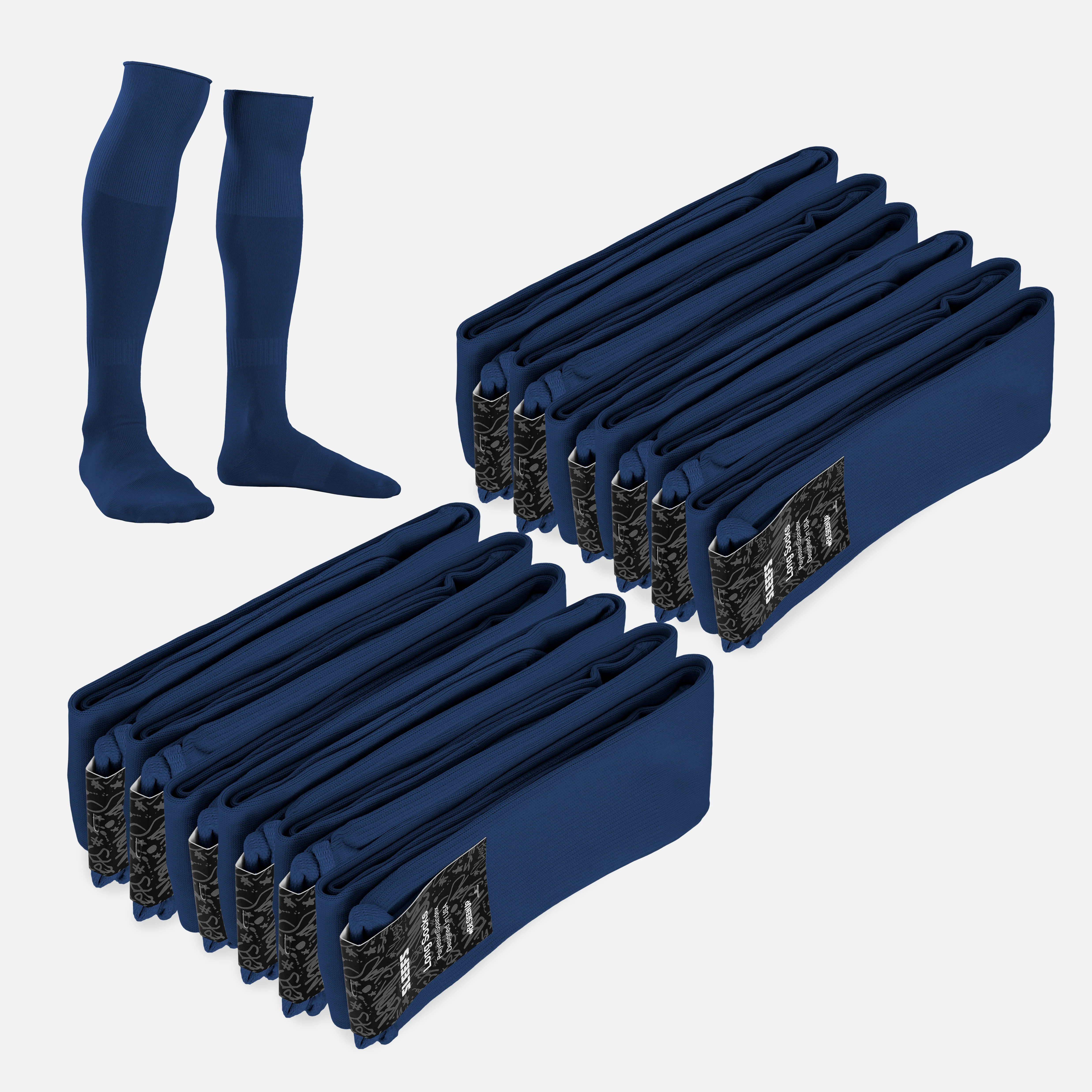 12 Pack Over The Knee Sport Socks - Image 14