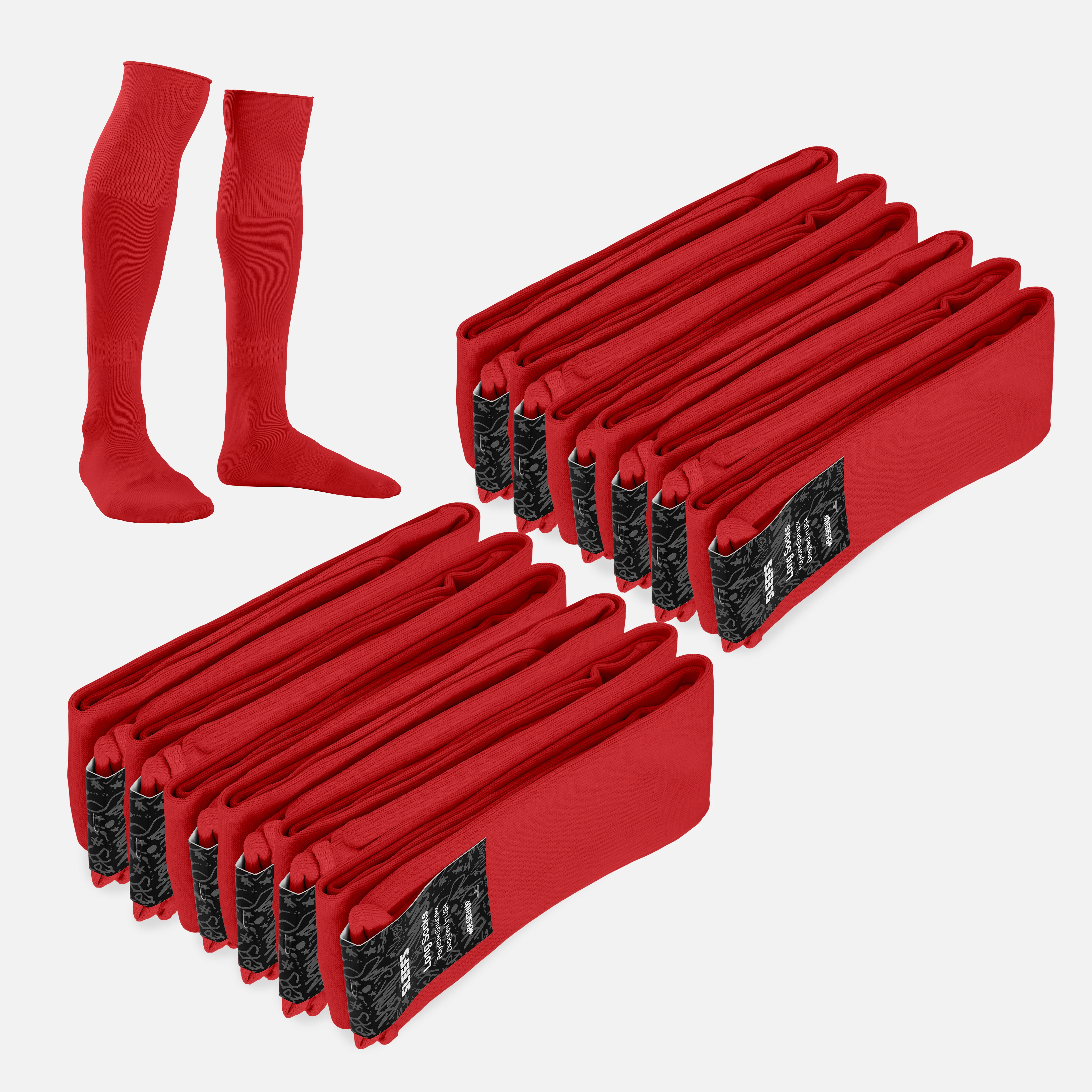 12 Pack Over The Knee Sport Socks - Image 19