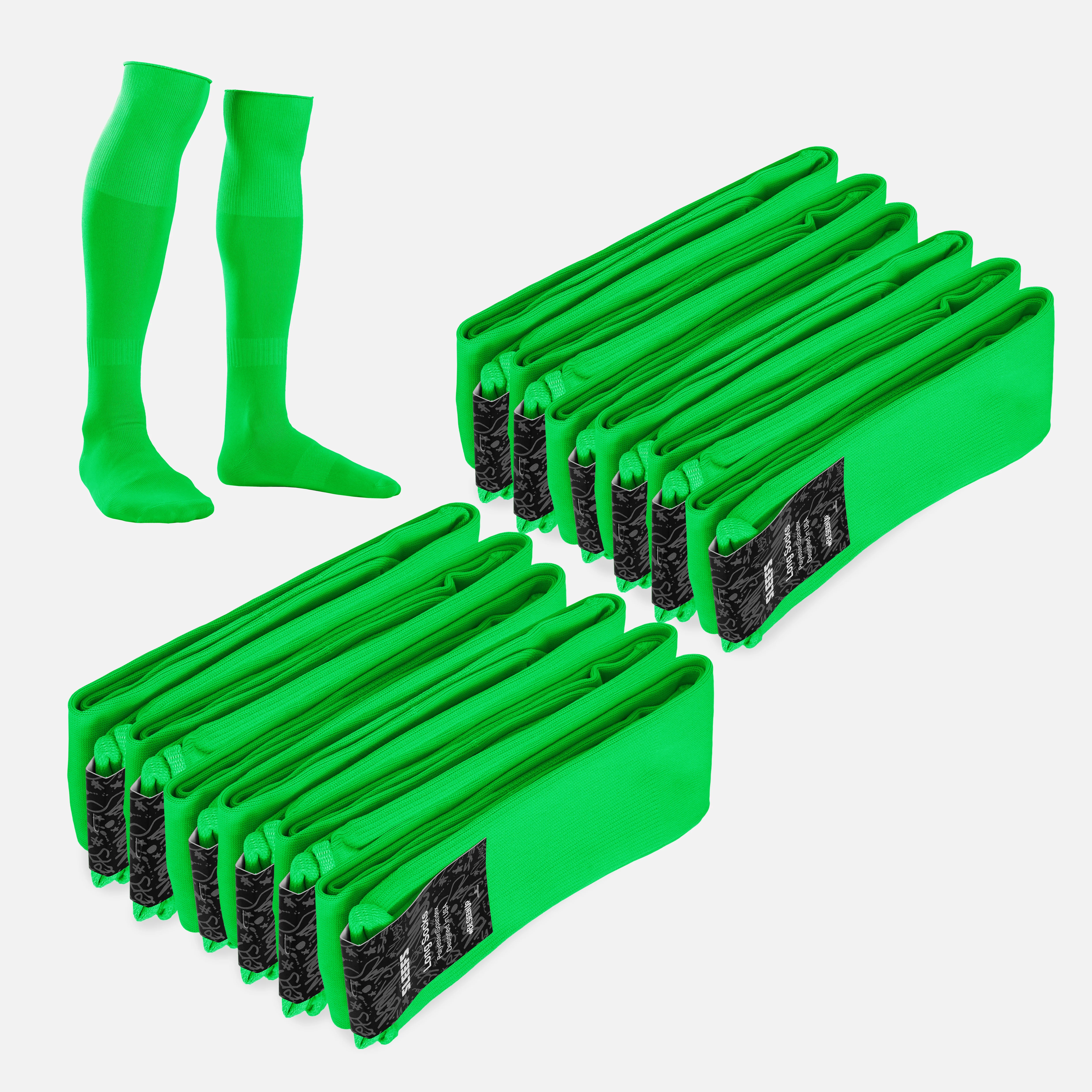 12 Pack Over The Knee Sport Socks - Image 20