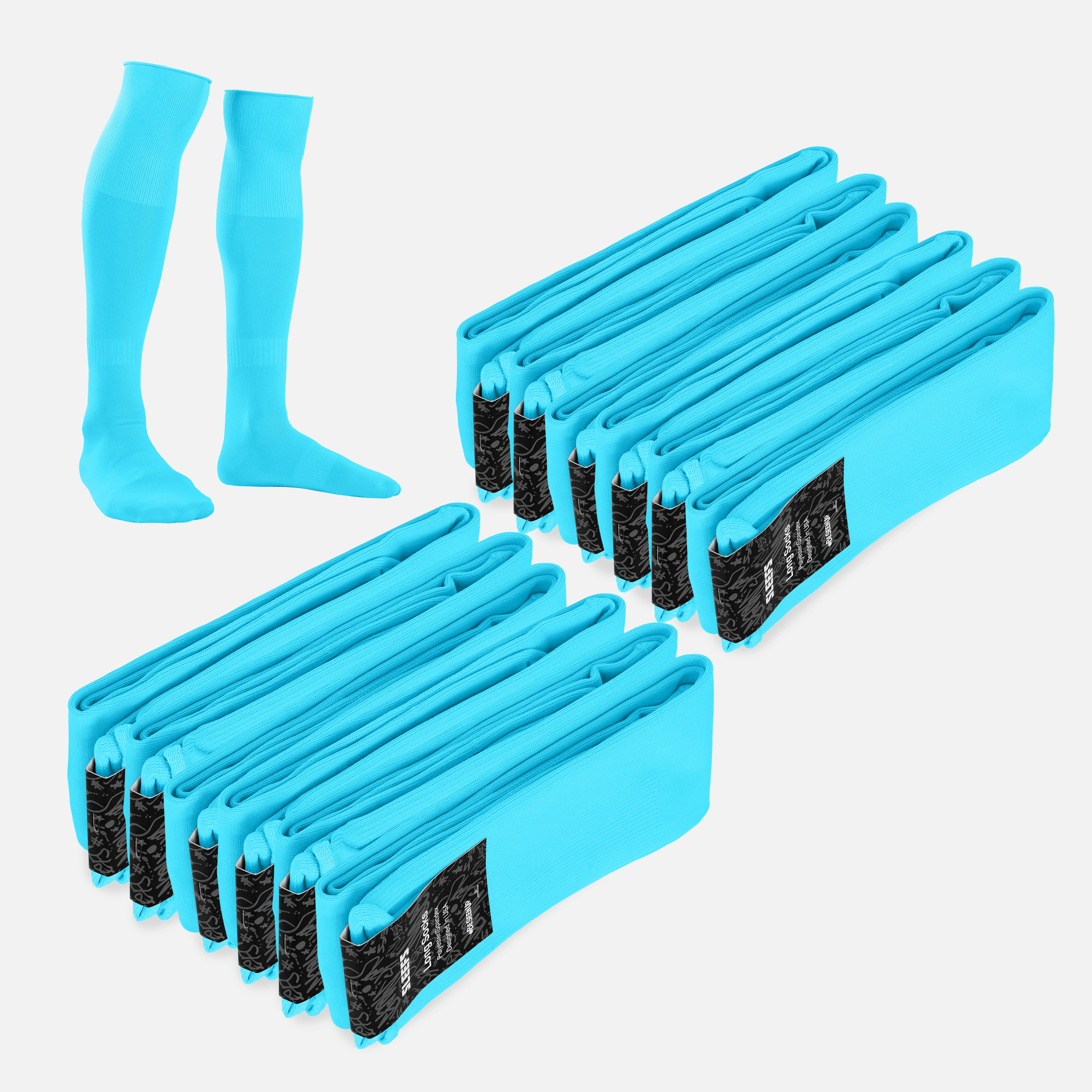12 Pack Over The Knee Sport Socks - Image 5