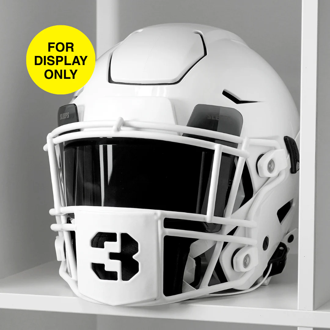 3 Stencil Font Football Facemask for Riddell SpeedFlex - Image 2