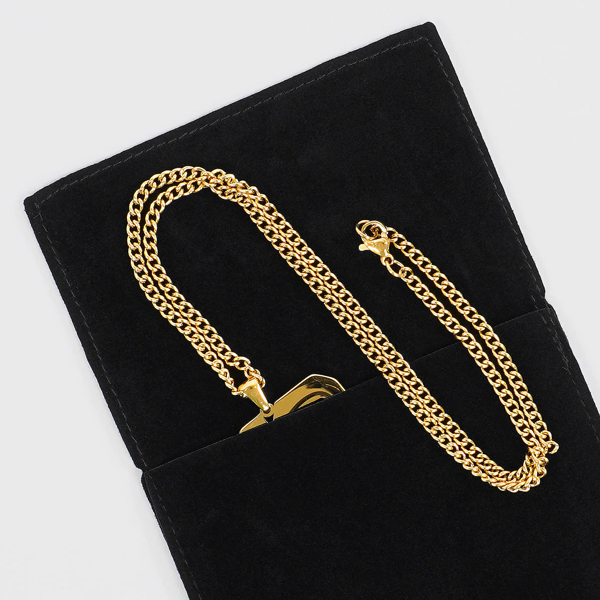 36 Number Pendant with Chain Kids Necklace - Gold Plated Stainless Steel - Image 4