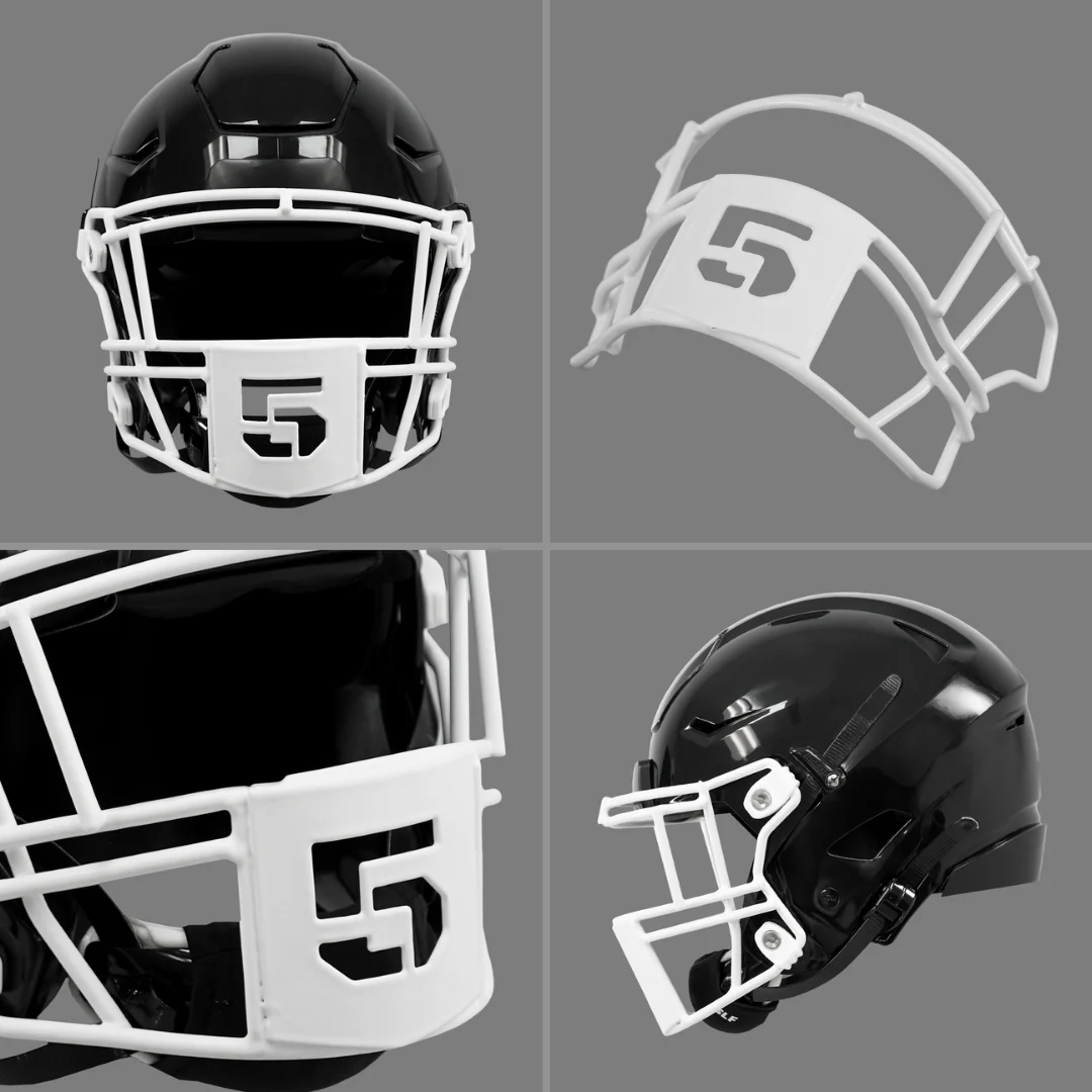 5 Stencil Font Football Facemask for Riddell SpeedFlex - Image 3