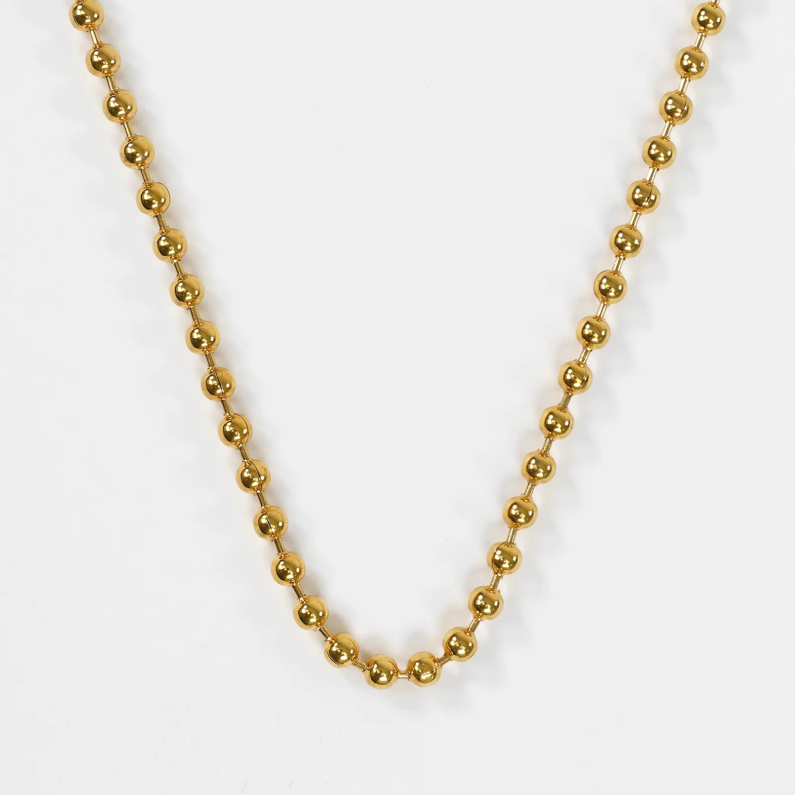 5mm Golden Dog Tag Chain Necklace (29 inches) - Image 3