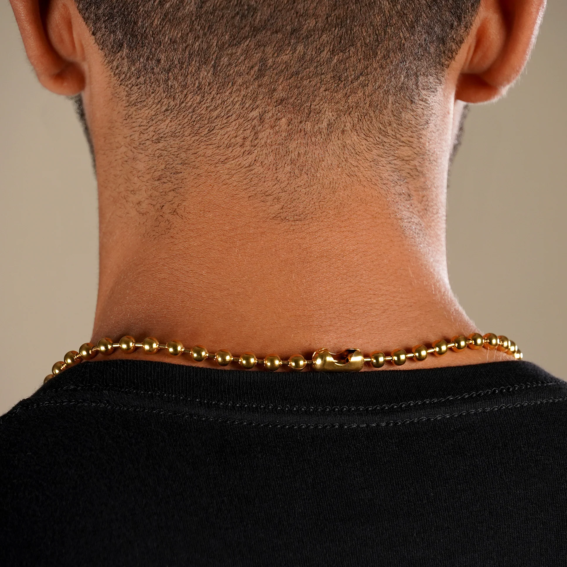 5mm Golden Dog Tag Chain Necklace (29 inches) - Image 5