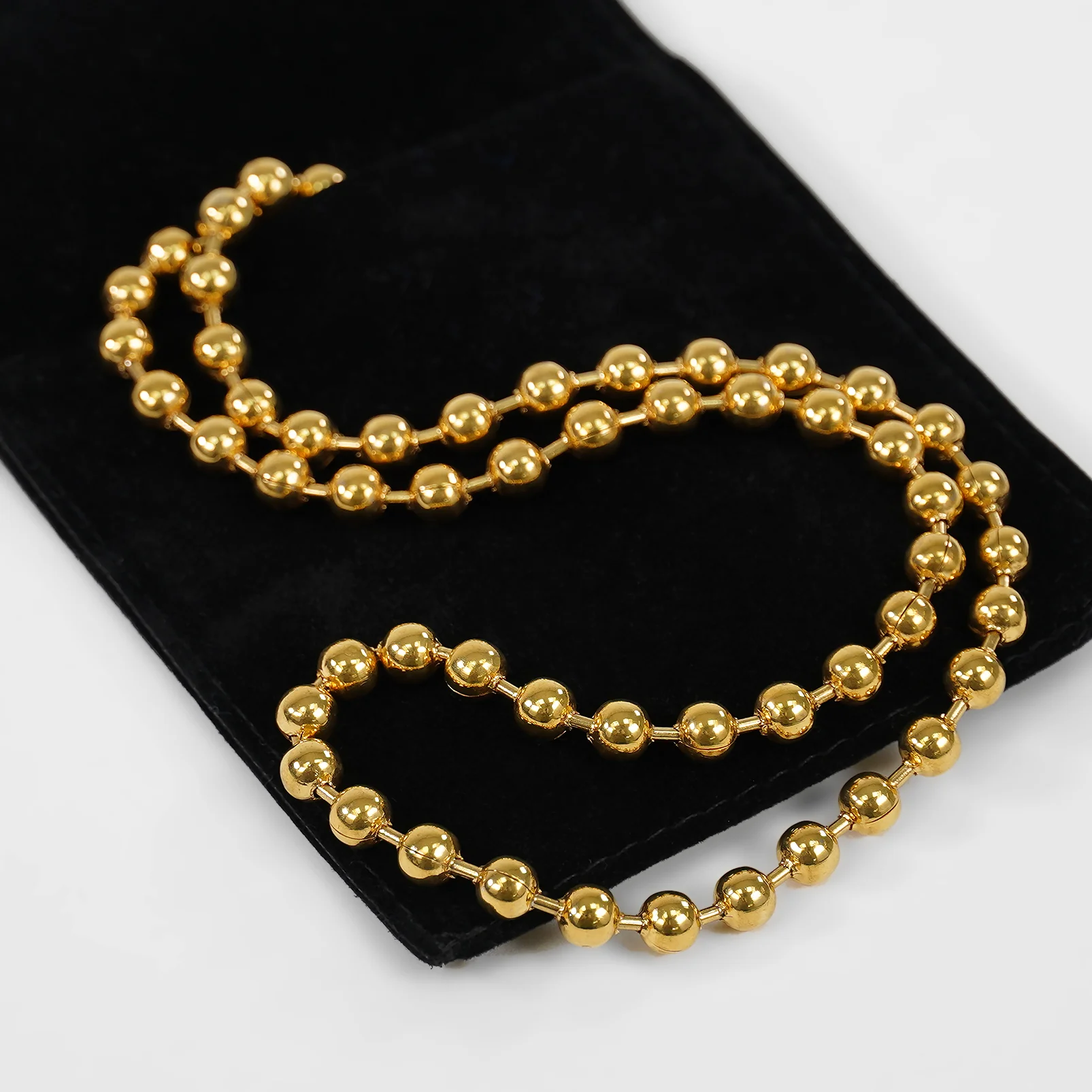 5mm Golden Dog Tag Chain Necklace (29 inches) - Image 6