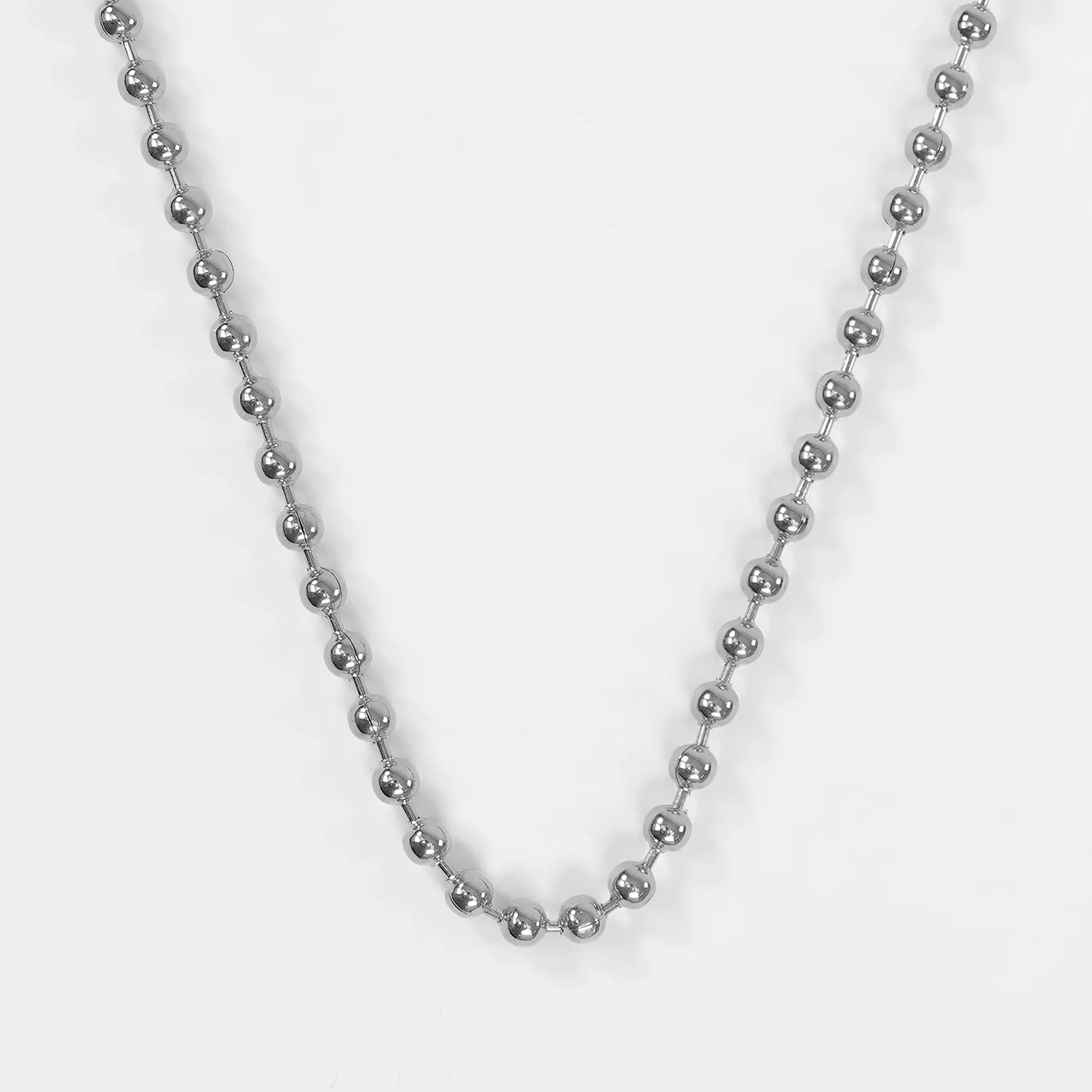 5mm Silver Dog Tag Chain Necklace (29 inches) - Image 3