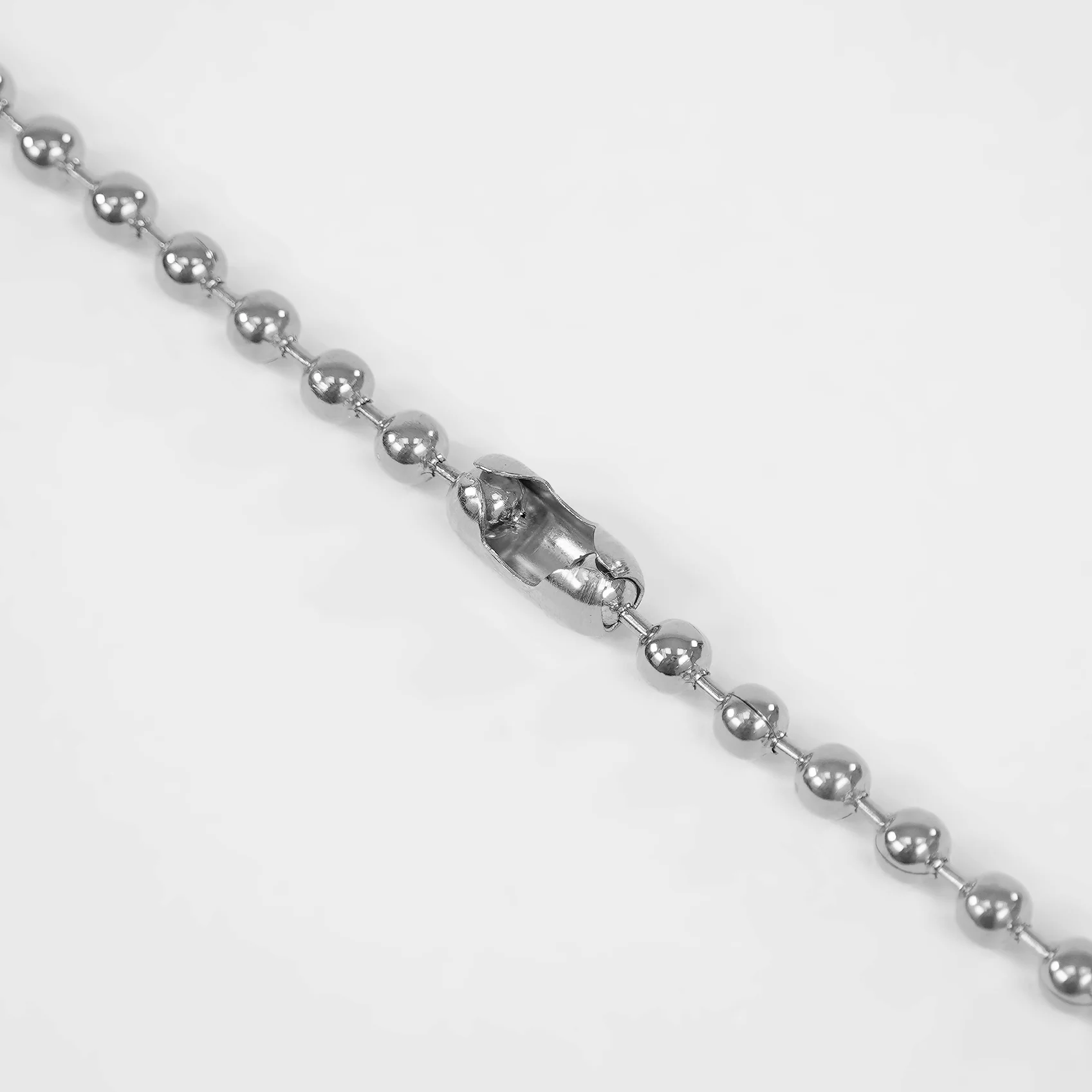 5mm Silver Dog Tag Chain Necklace (29 inches) - Image 4