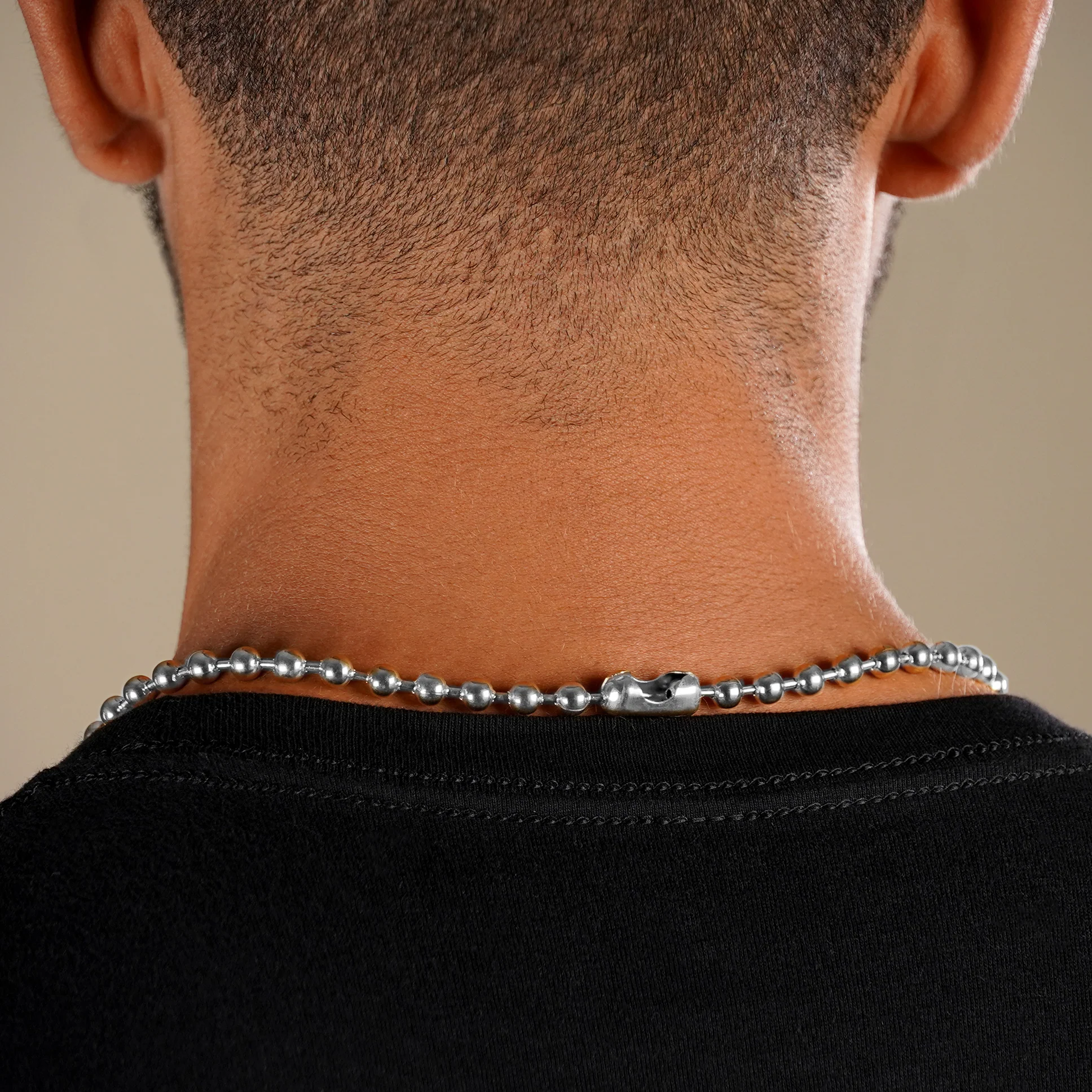 5mm Silver Dog Tag Chain Necklace (29 inches) - Image 5