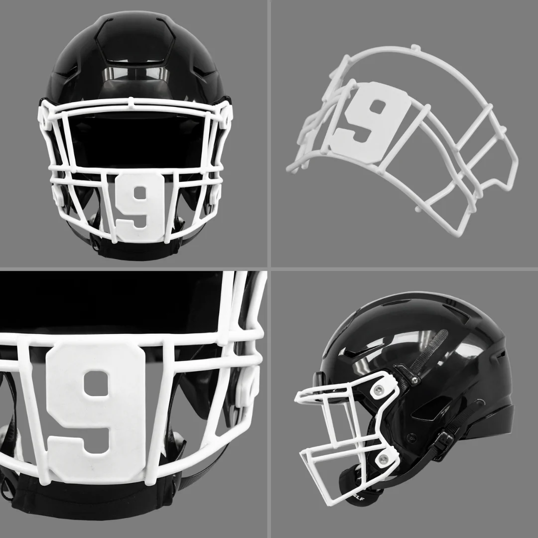 9 Jersey Font Football Facemask for Riddell SpeedFlex - Image 3