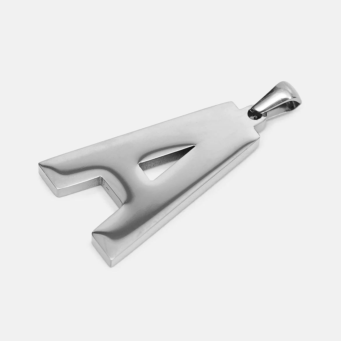 A Letter Pendant with Chain Kids Necklace - Stainless Steel - Image 3