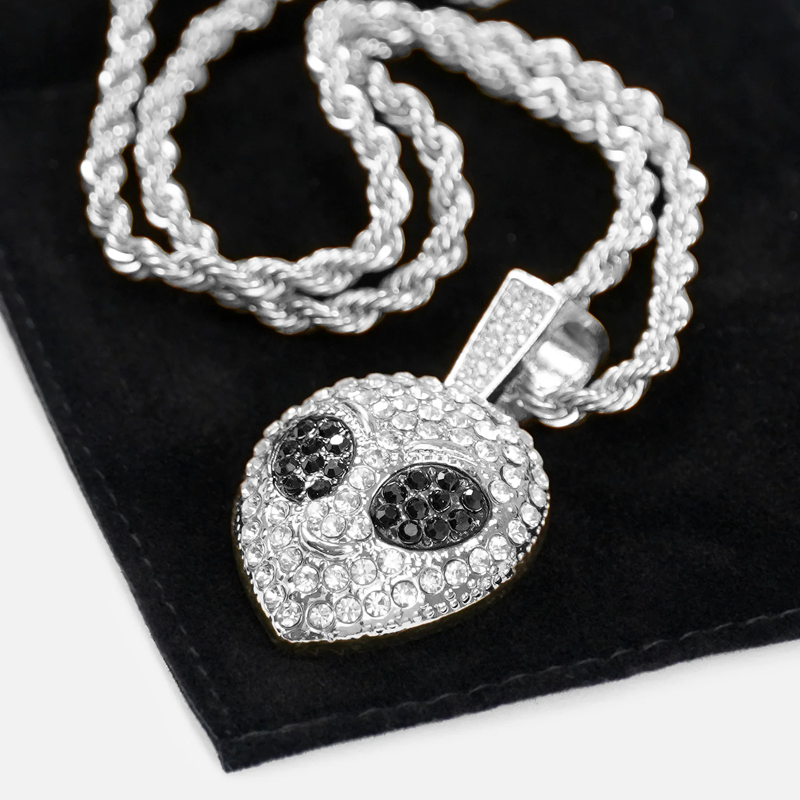Alien 51 1½" Pendant with Chain Necklace - Stainless Steel - Image 5