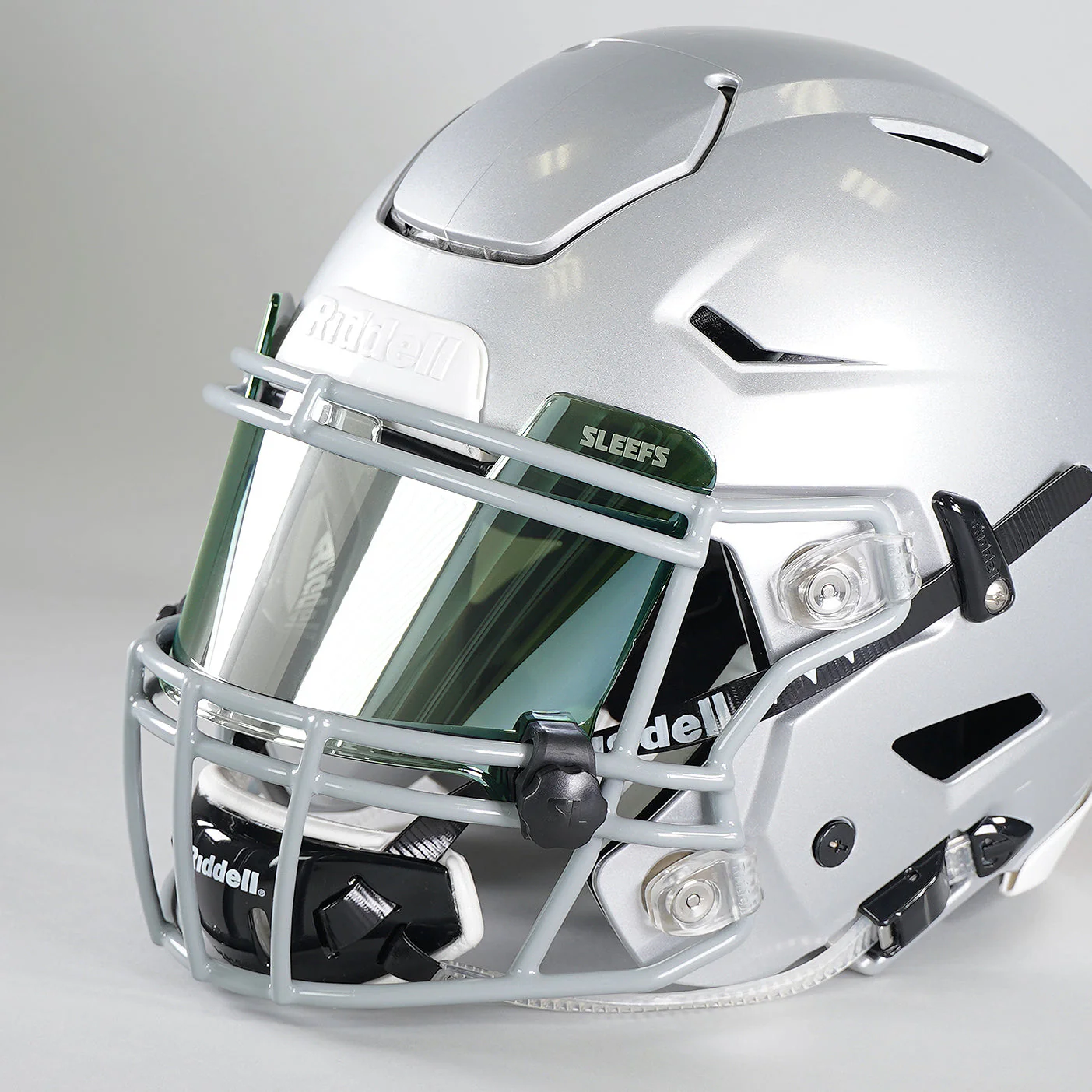 Army Green Machine Silver Helmet Eye-Shield Visor for Kids - Image 4
