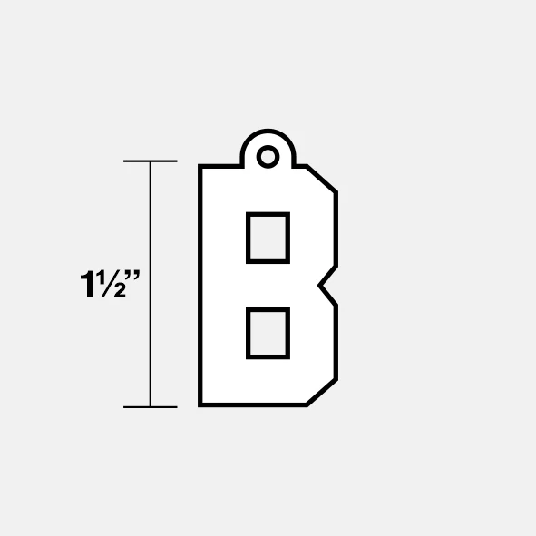 B Letter Pendant with Chain Necklace - Stainless Steel - Image 7