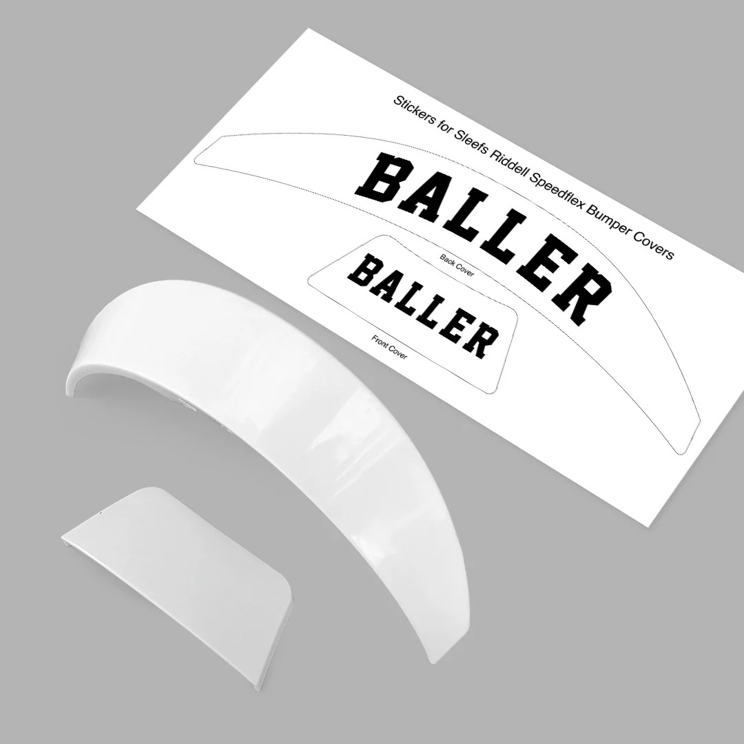 Baller Riddell Speedflex Front and Back Bumper Sticker Kit - Image 3