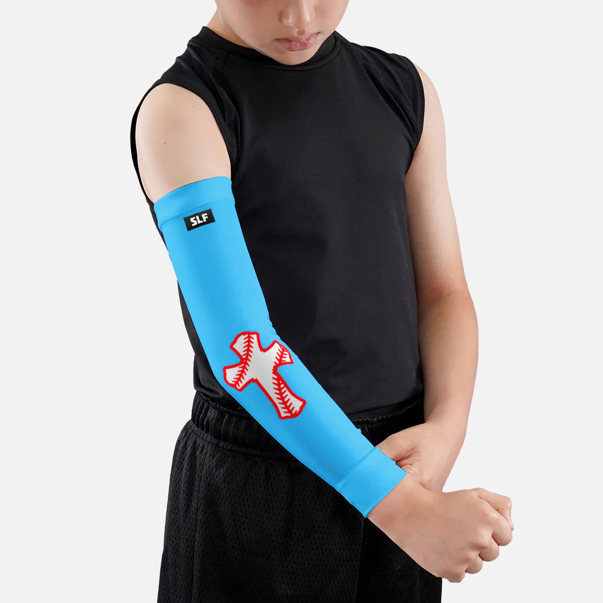 Baseball Cross Kids Arm Sleeve - Image 17