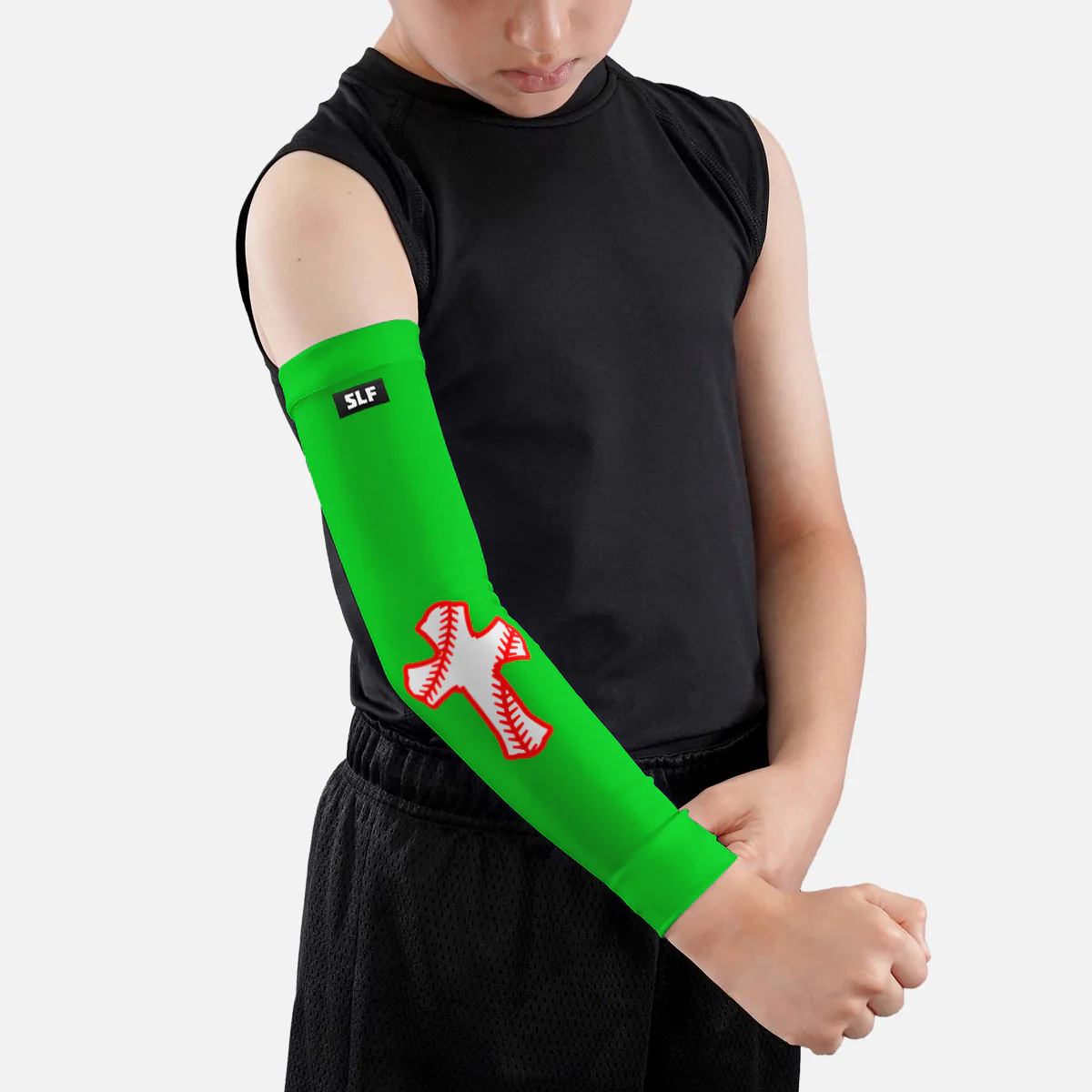 Baseball Cross Kids Arm Sleeve - Image 27