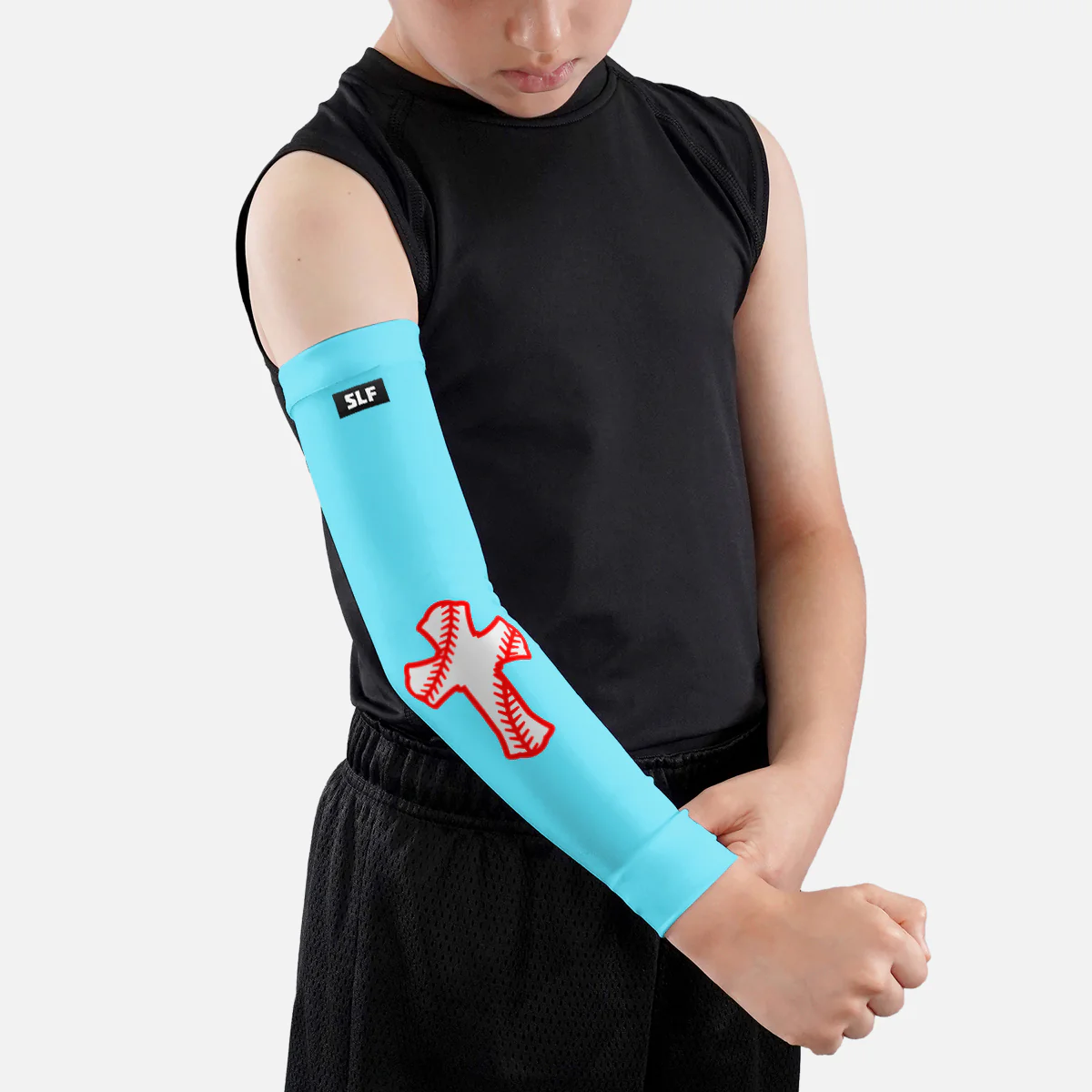 Baseball Cross Kids Arm Sleeve - Image 37