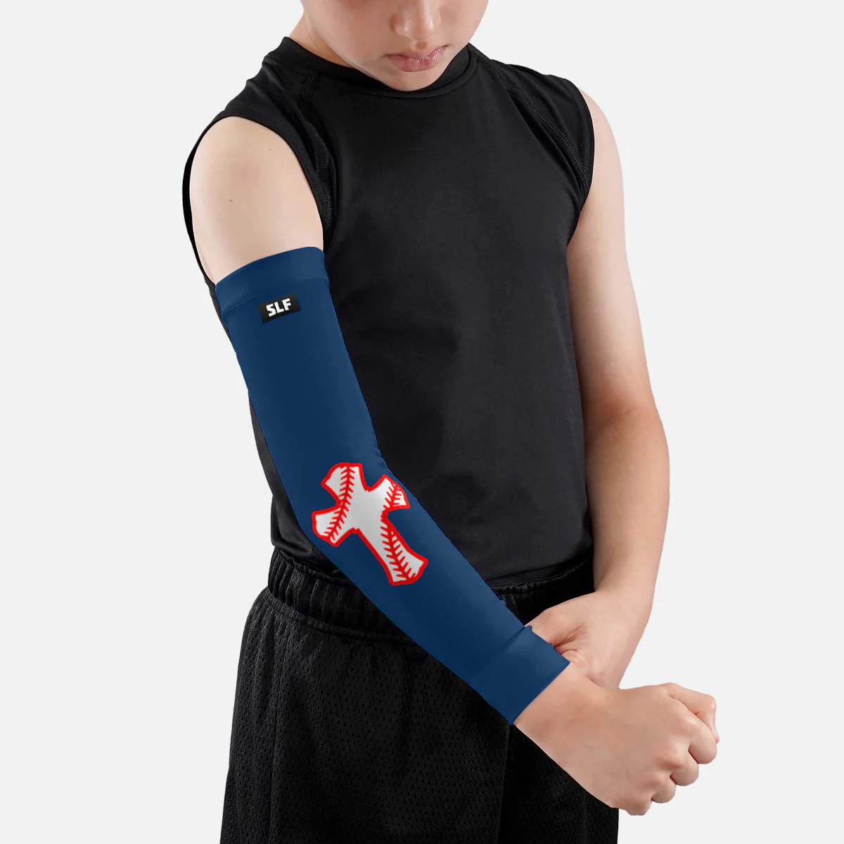 Baseball Cross Kids Arm Sleeve - Image 42