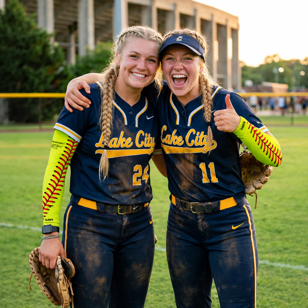 Softball Lace Electric Volt Arm Sleeve - Image 3
