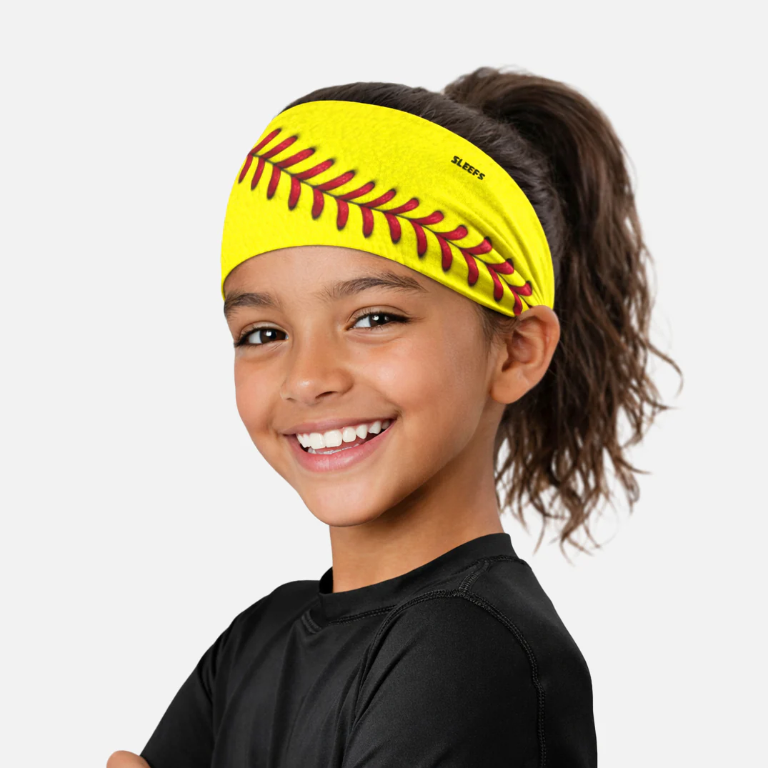 Softball Lace Electric Volt Kids Headband - Image 2