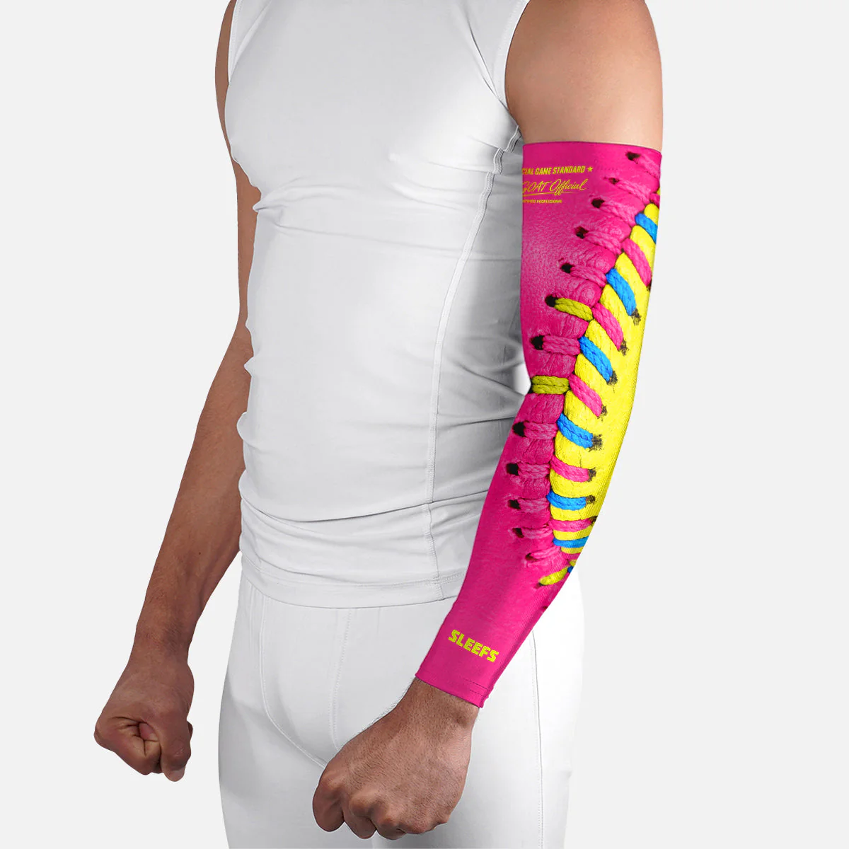 Softball Lace Power Pink Arm Sleeve - Image 3