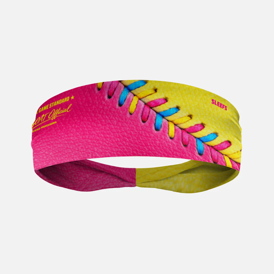 Softball Lace Power Pink Kids Headband