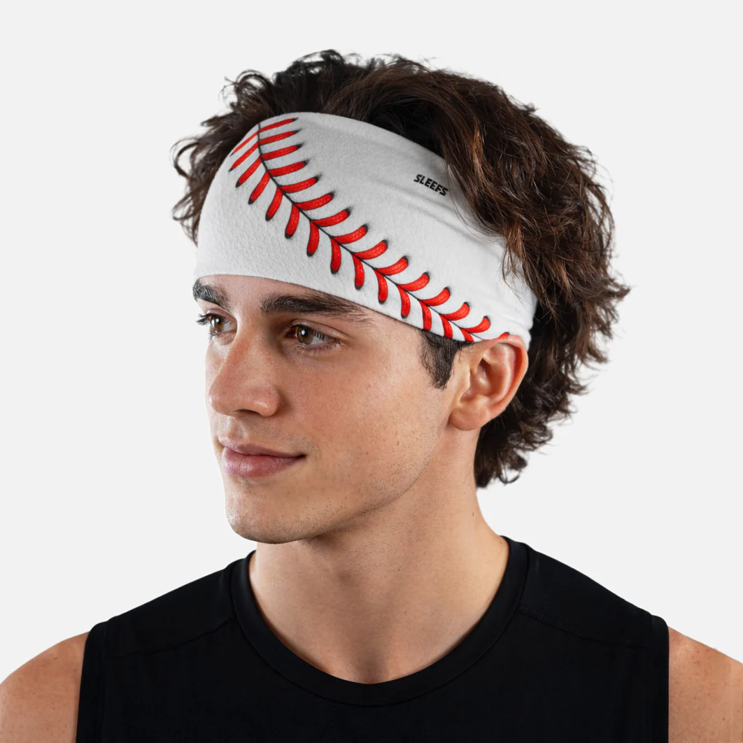 Baseball Lace Pro White Headband - Image 4