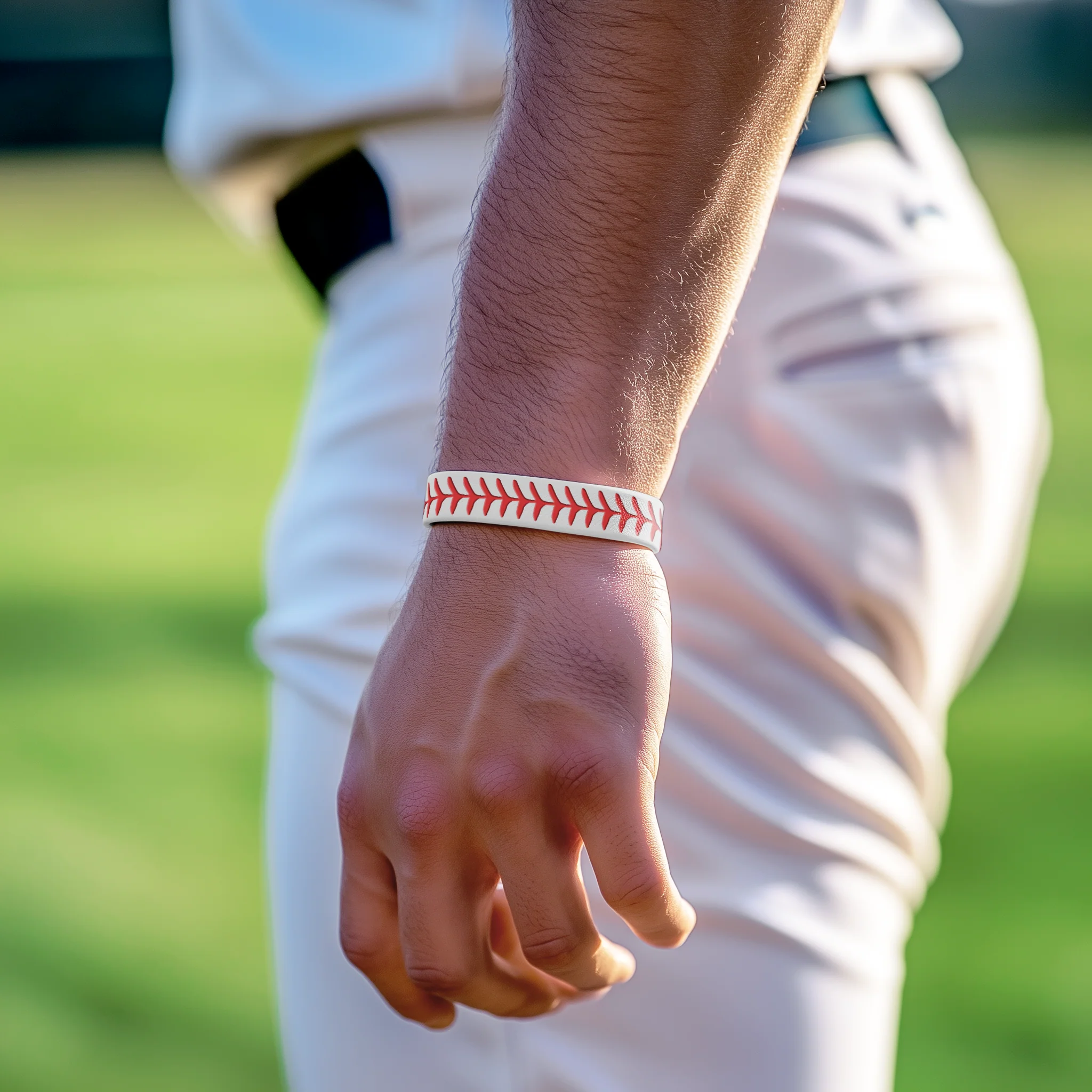 Baseball Laces Motivational Wristband - Image 4