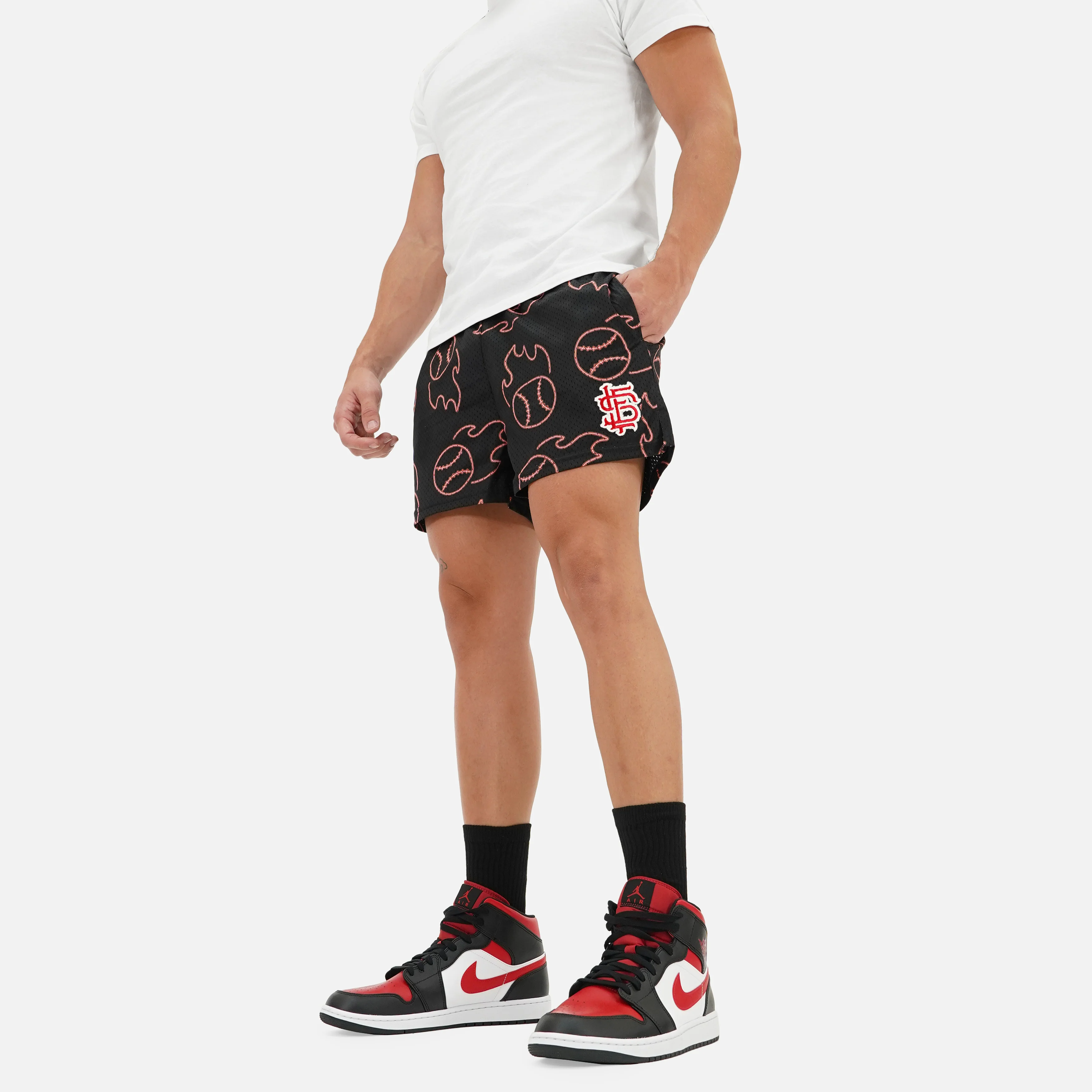 Baseball Neon Sign Shorts - 5" - Image 3