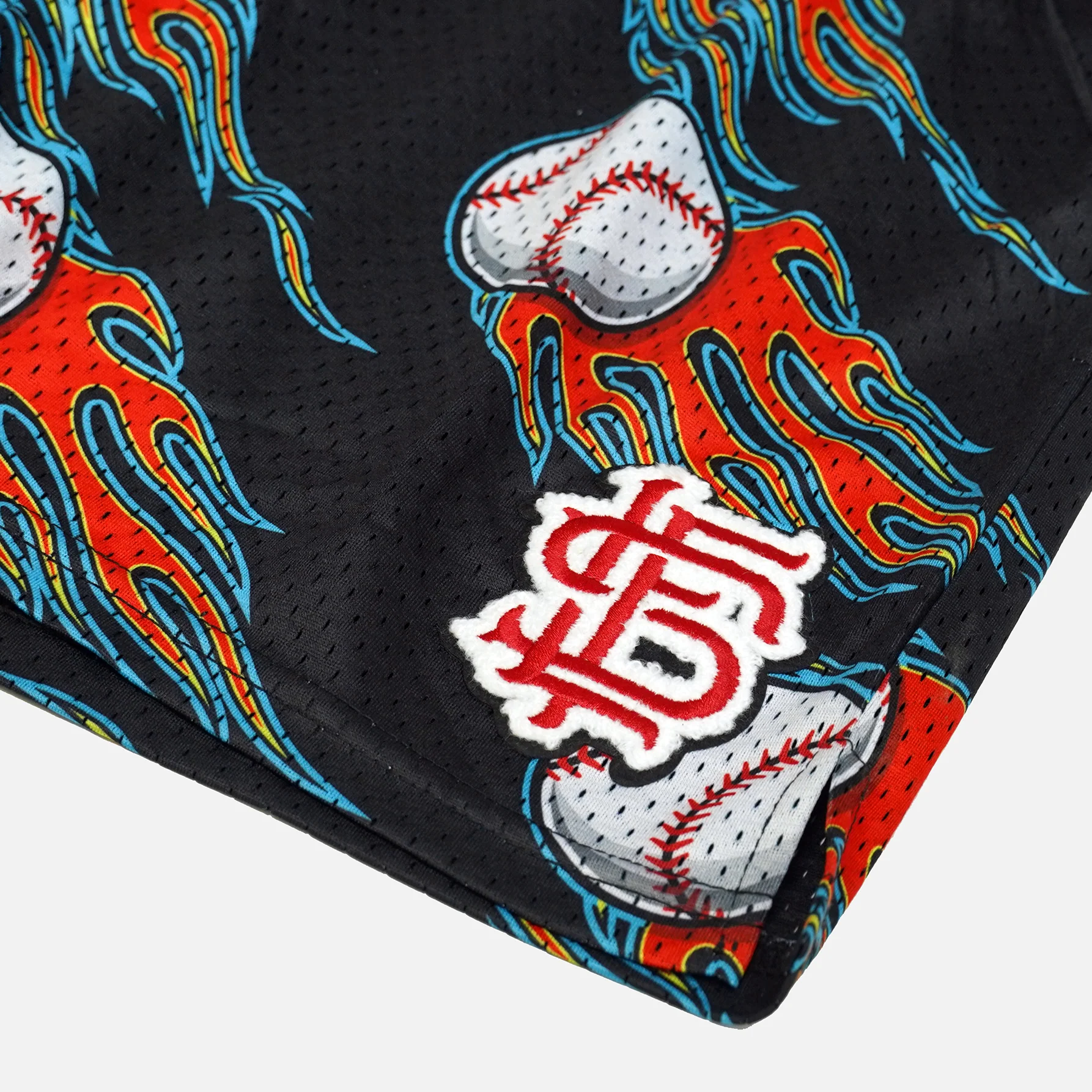 Baseballs on Fire Shorts - 5" - Image 4