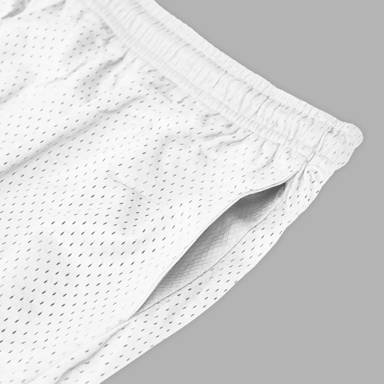 Baseball Skull Patch White Shorts - 7" - Image 6