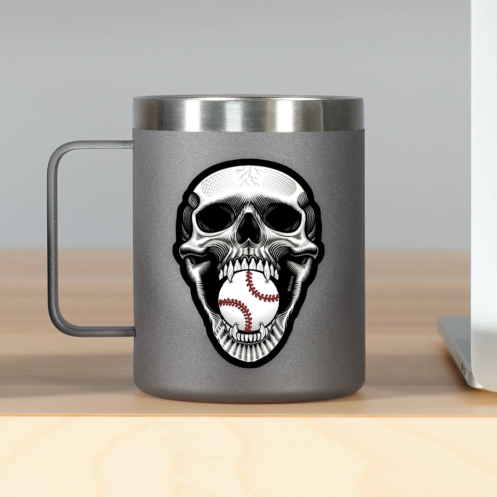 Baseball Skull Sticker - Image 4