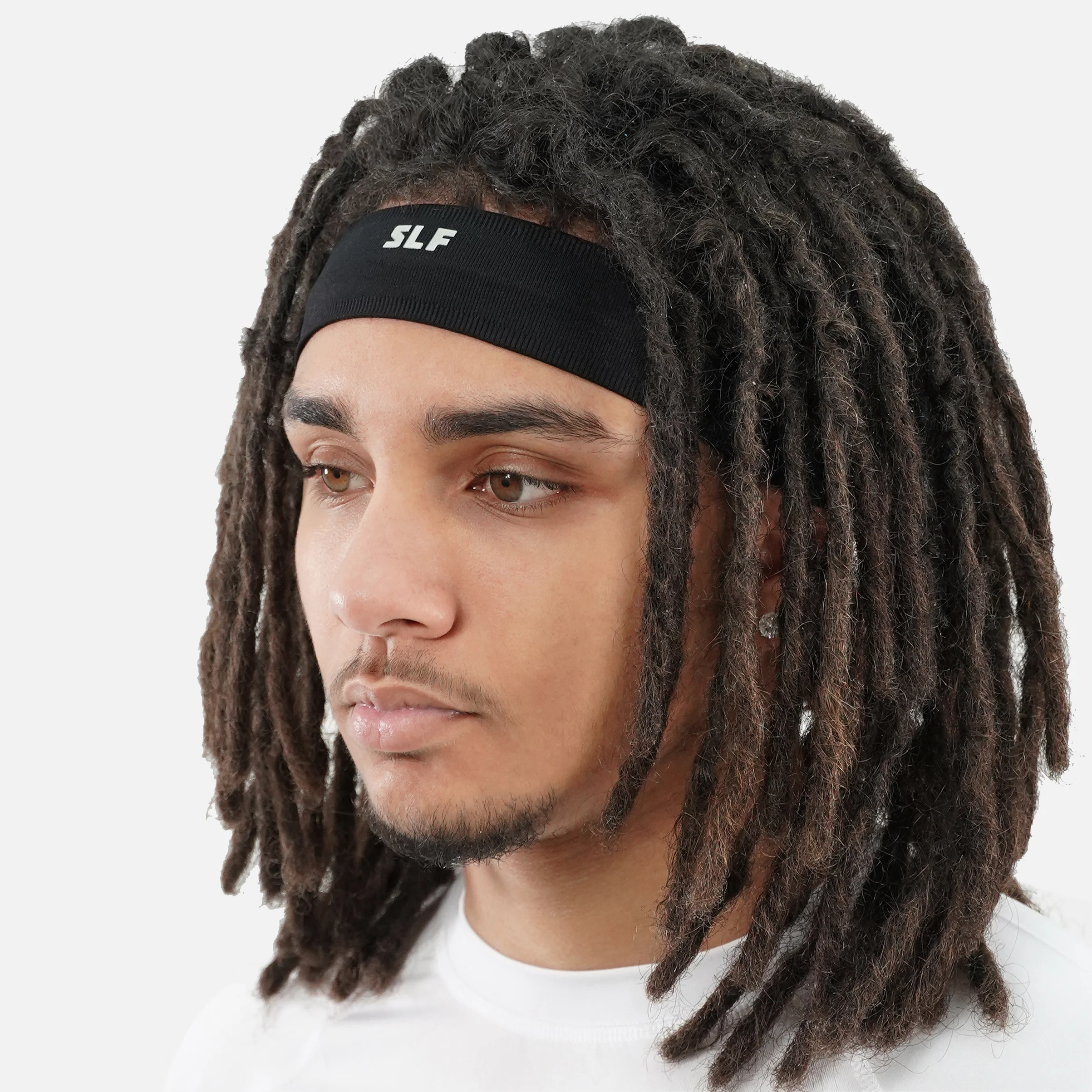 Black Non-Slip Elastic Headband - Image 3