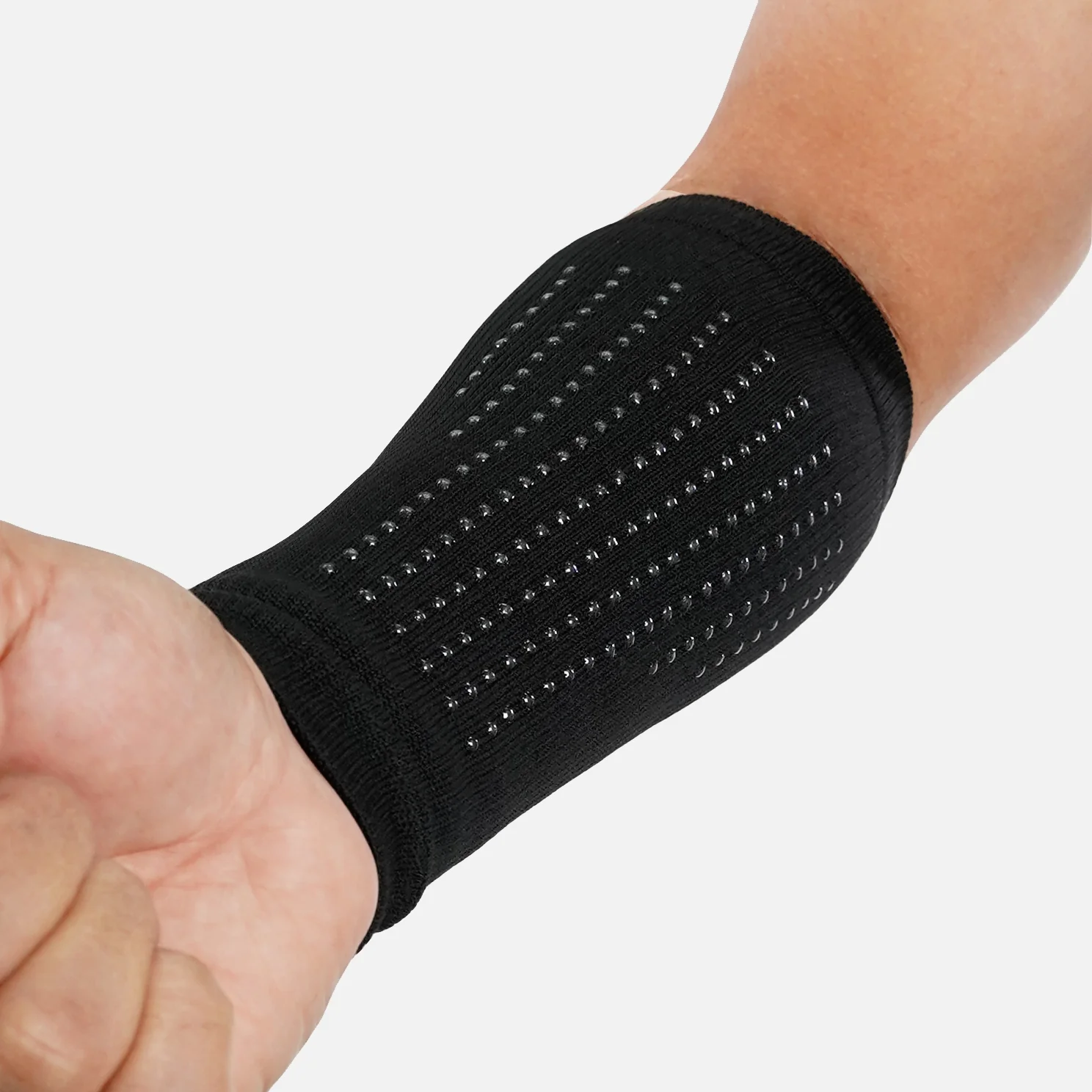 Black Seamless Forearm Sleeve with Grip - Image 6