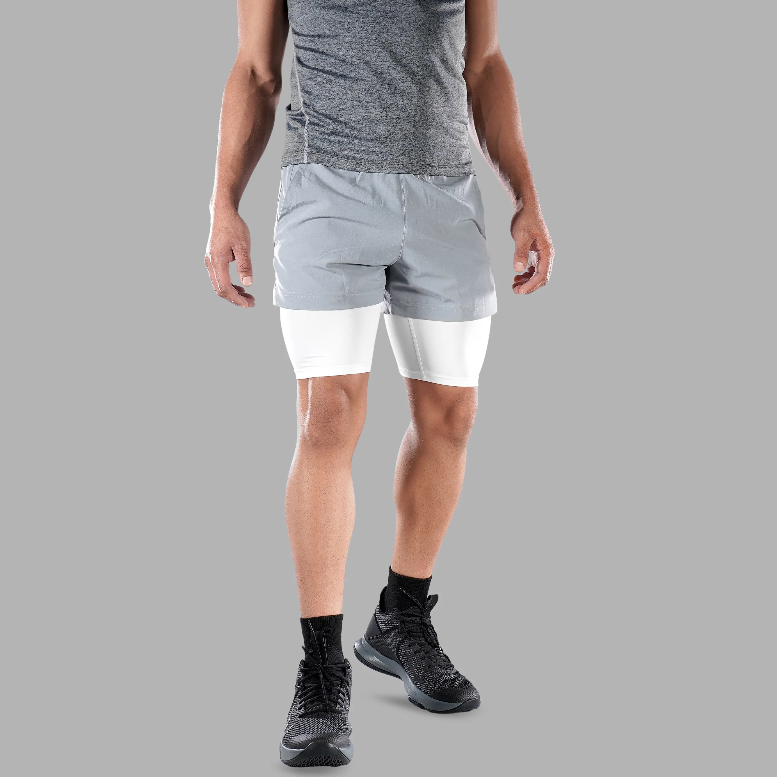White Compression Shorts - Image 3