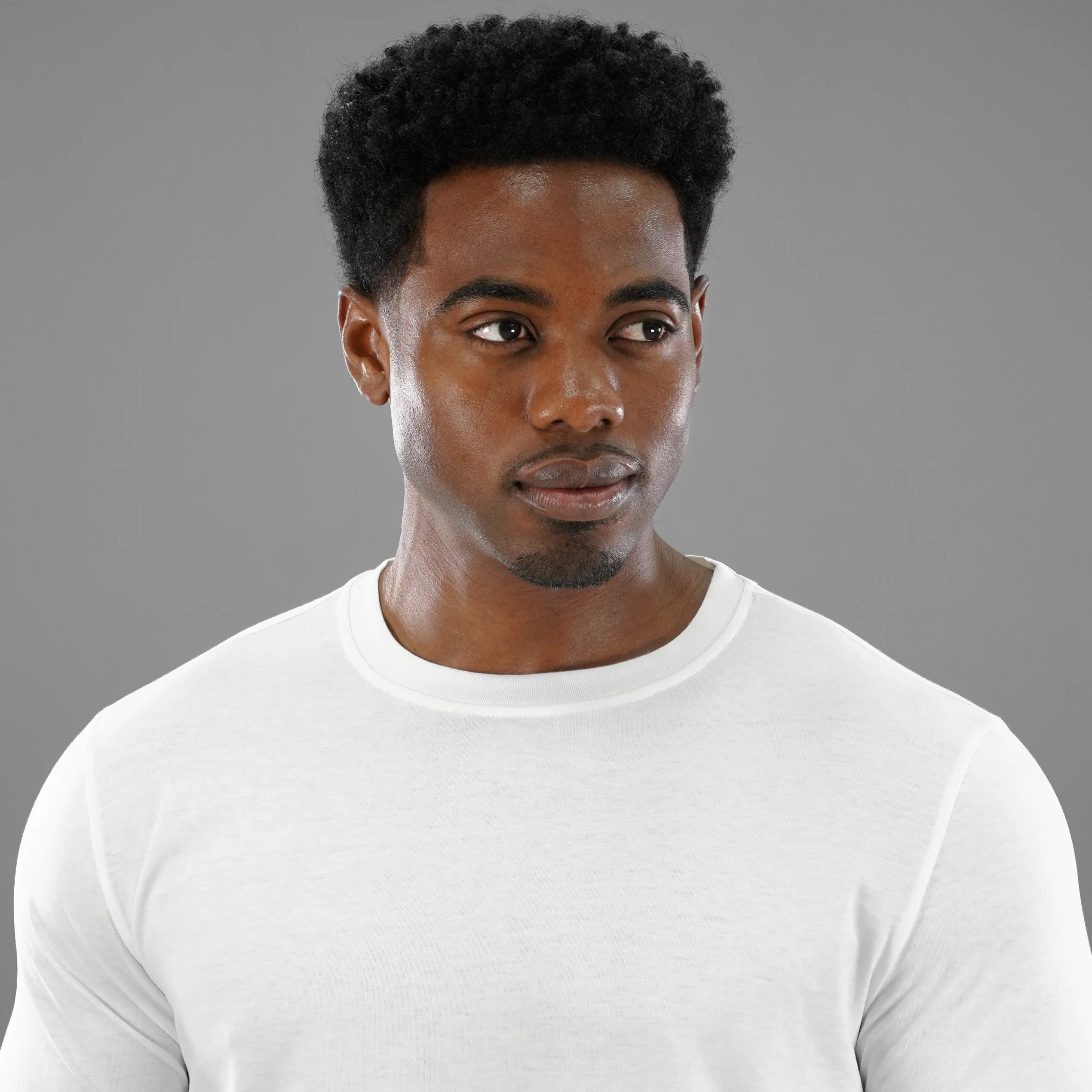 White Dry Fit Cotton/Poly Long Sleeve Tee - Image 8