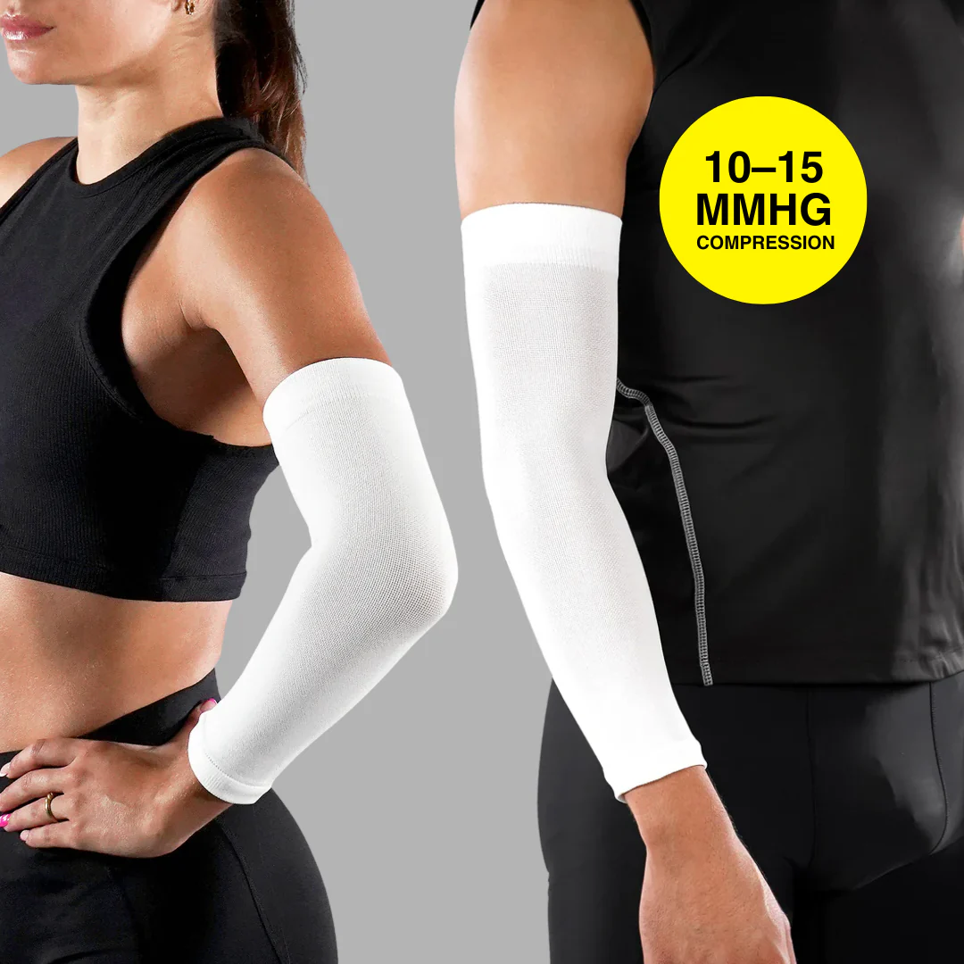 White Compression Arm Sleeve - Image 3