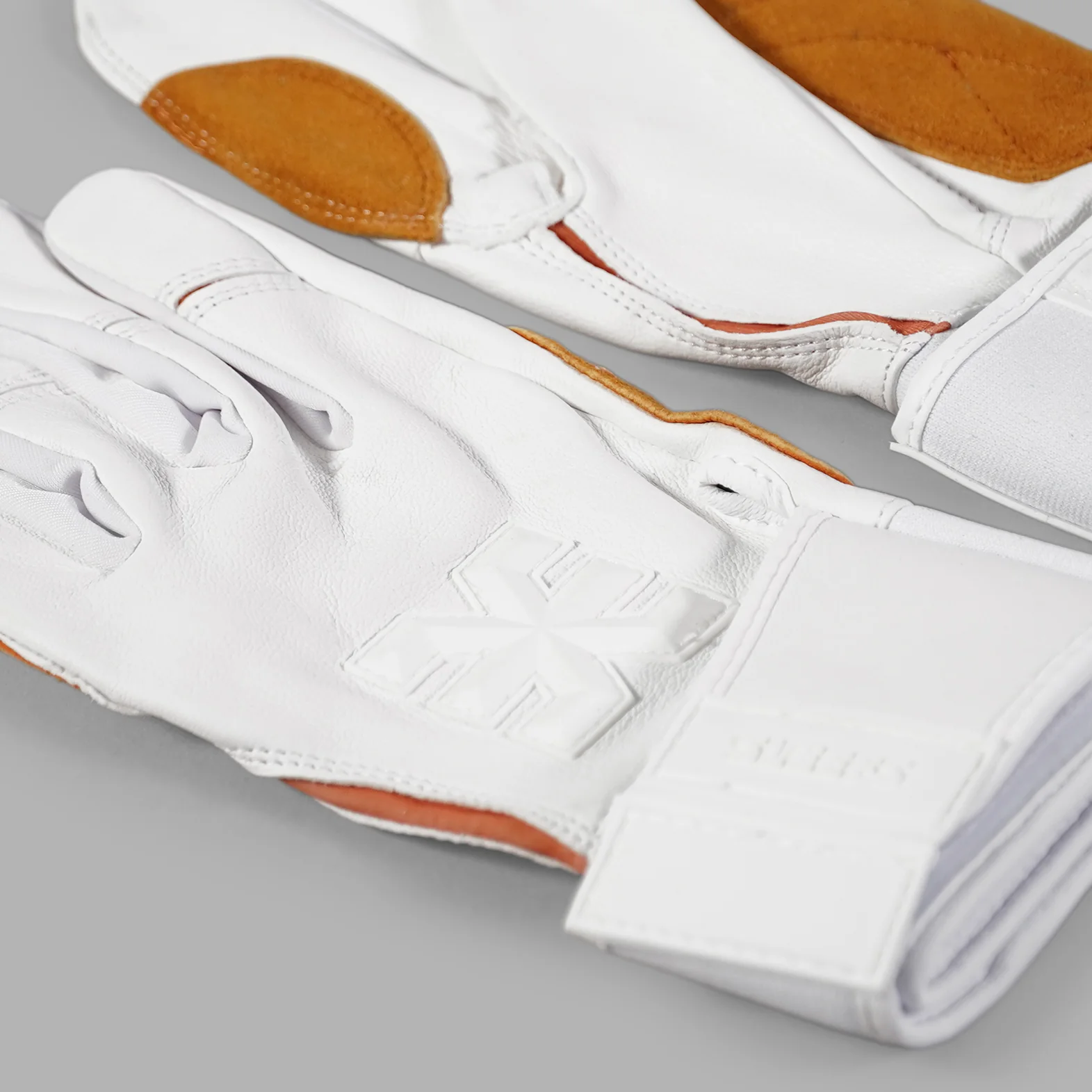 White Kids Baseball Batting Gloves - Image 3