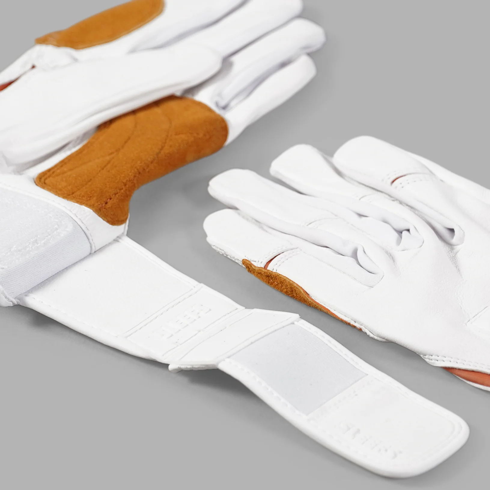 White Kids Baseball Batting Gloves - Image 4