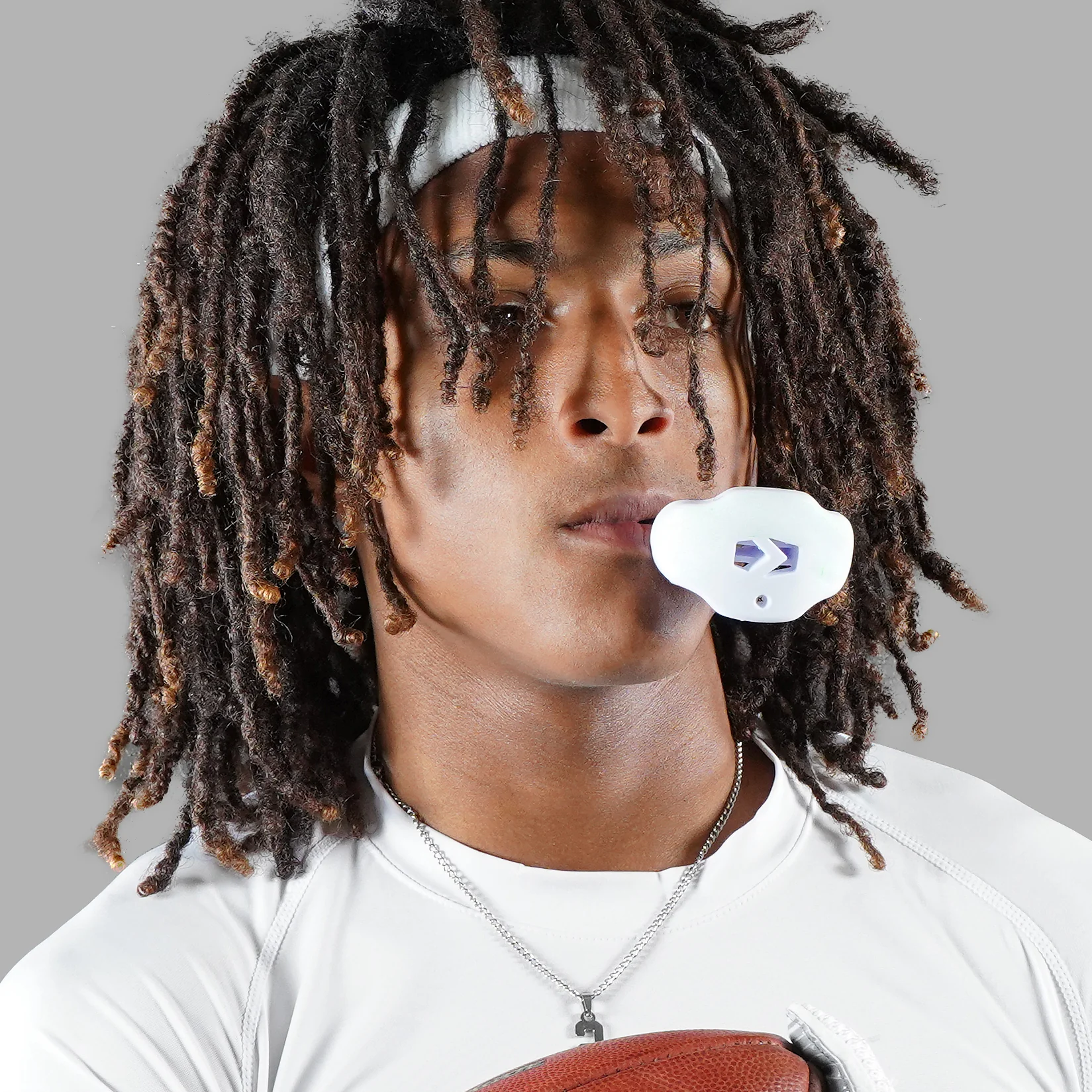 White Soft Football Mouthguard - Image 7
