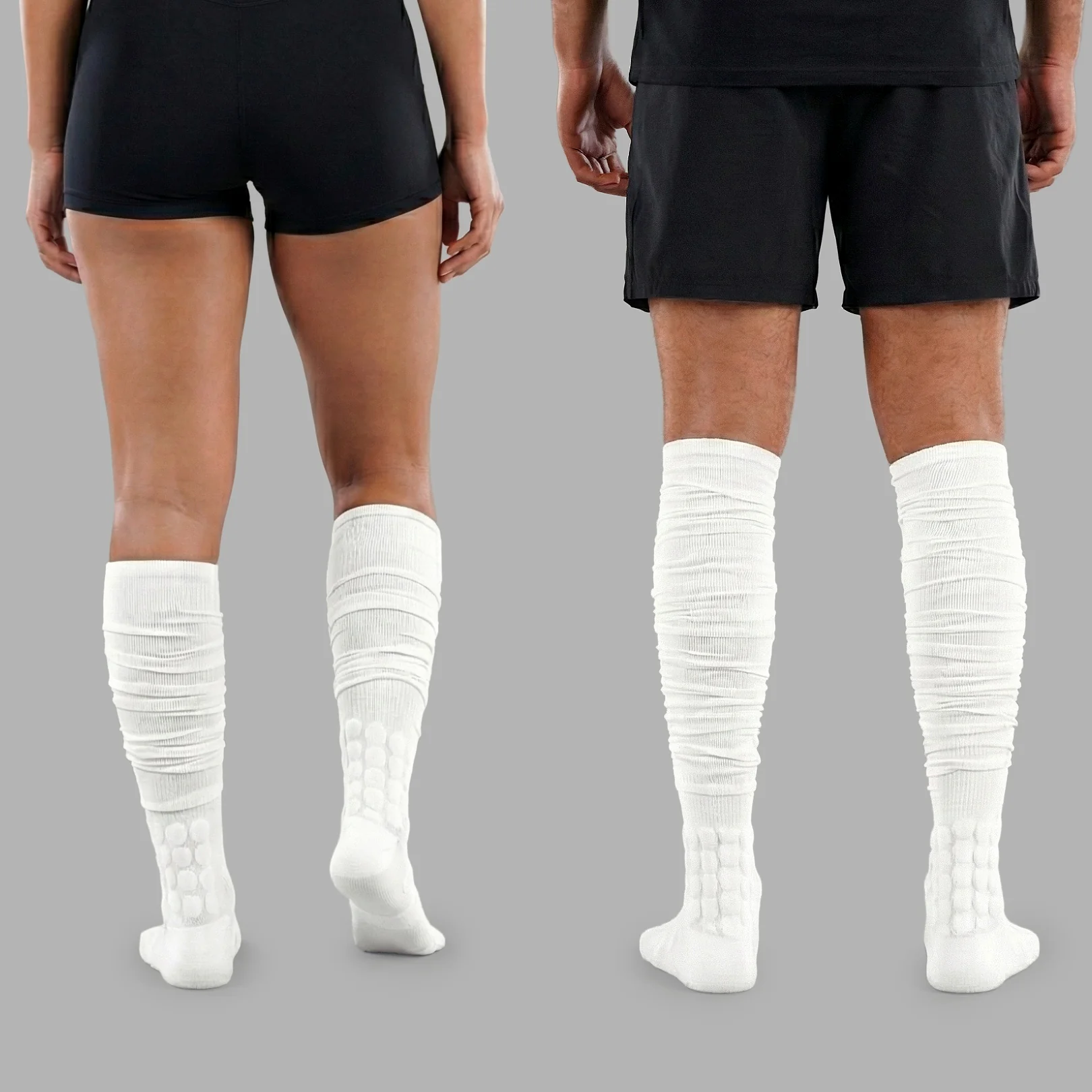 White Football Padded Long Socks - Image 2