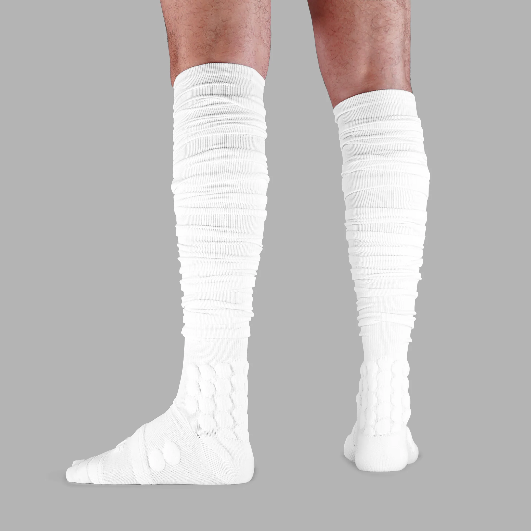 White Football Padded Long Socks - Image 3