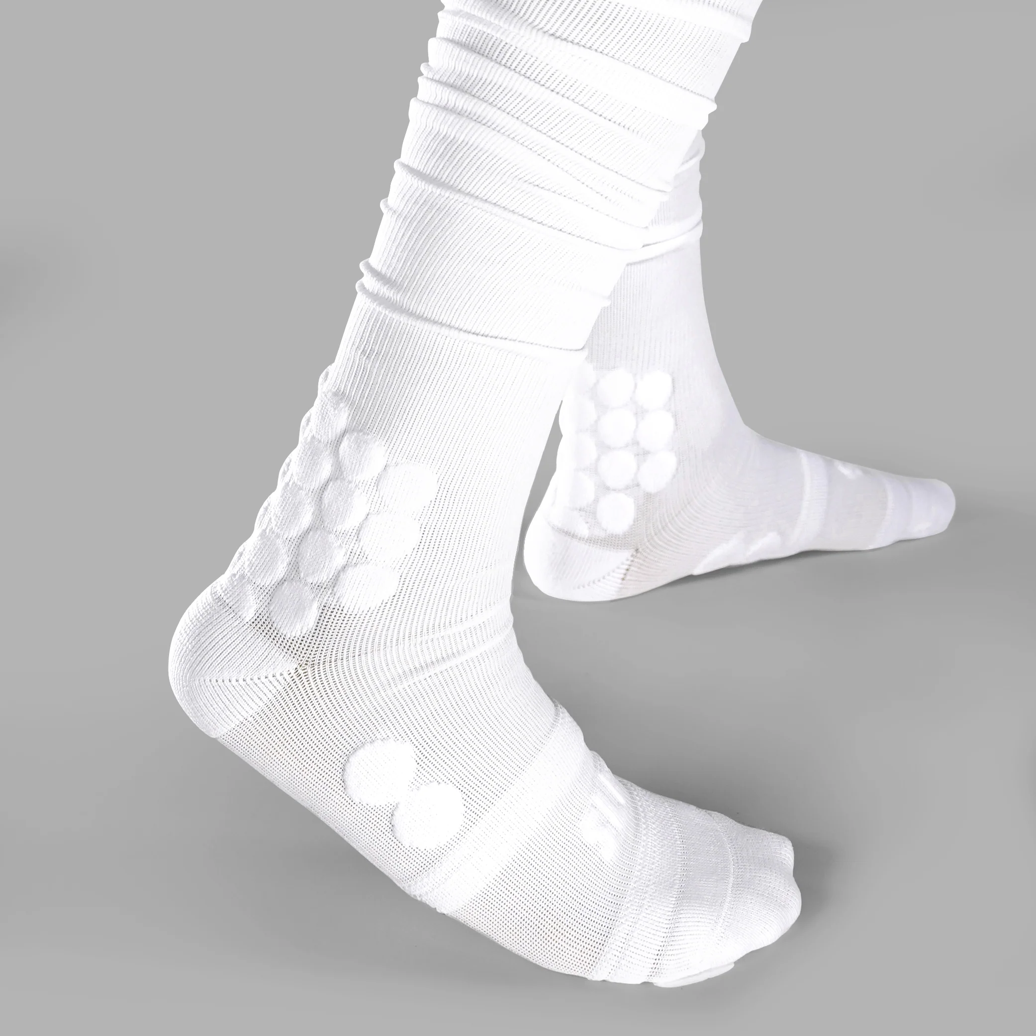 White Football Padded Long Socks - Image 4