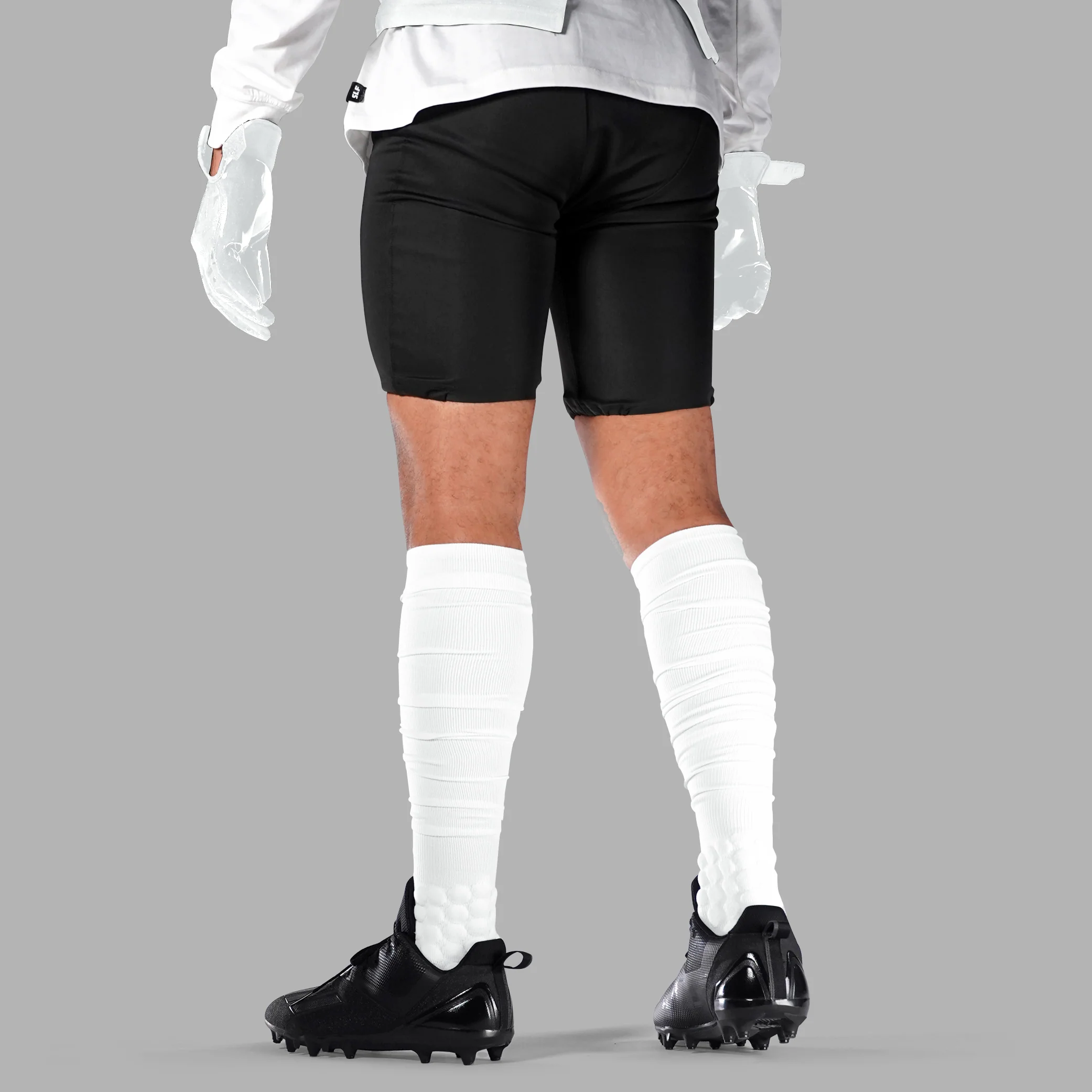 White Football Padded Long Socks - Image 5