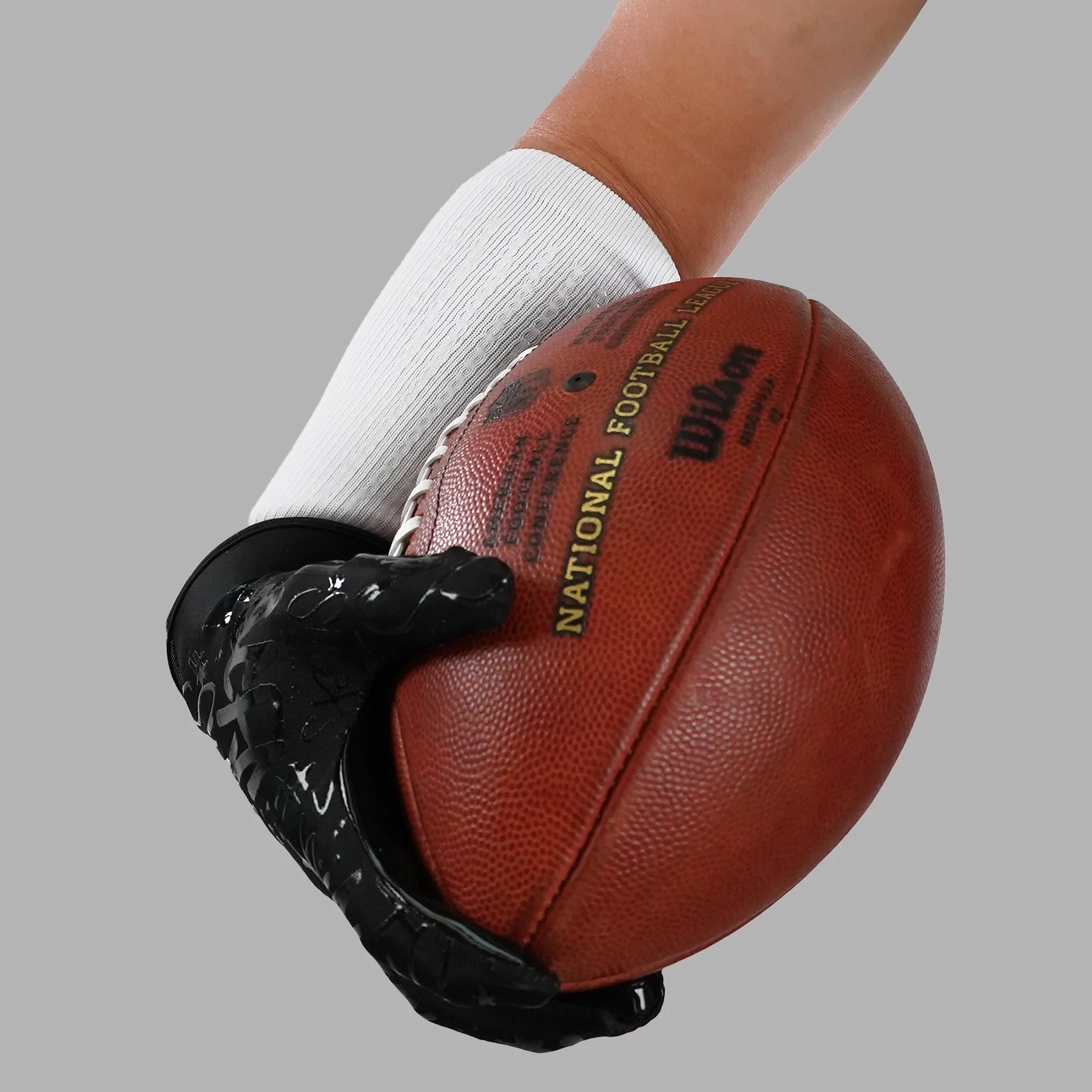 White Seamless Forearm Sleeve with Grip - Image 4