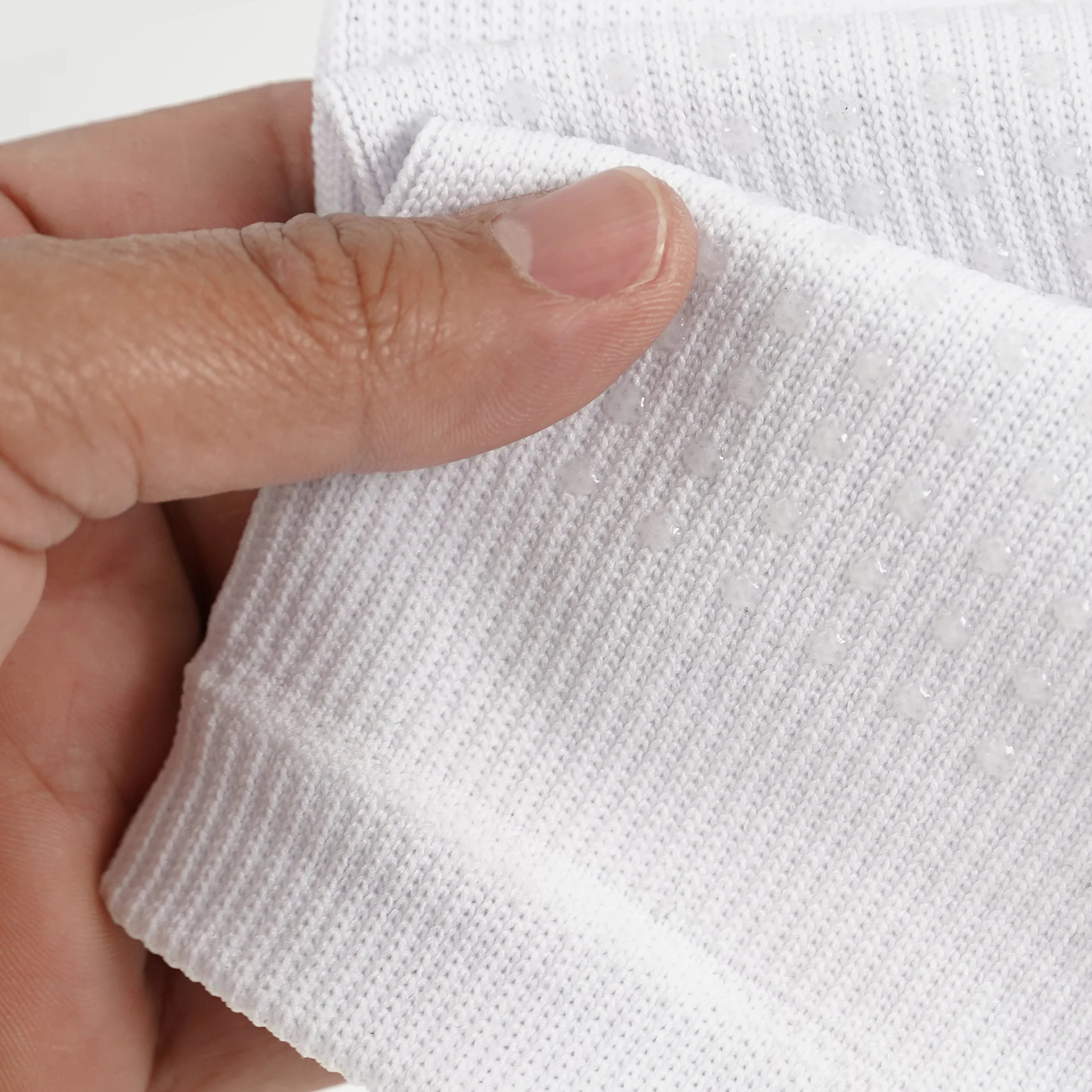 White Seamless Forearm Sleeve with Grip - Image 5