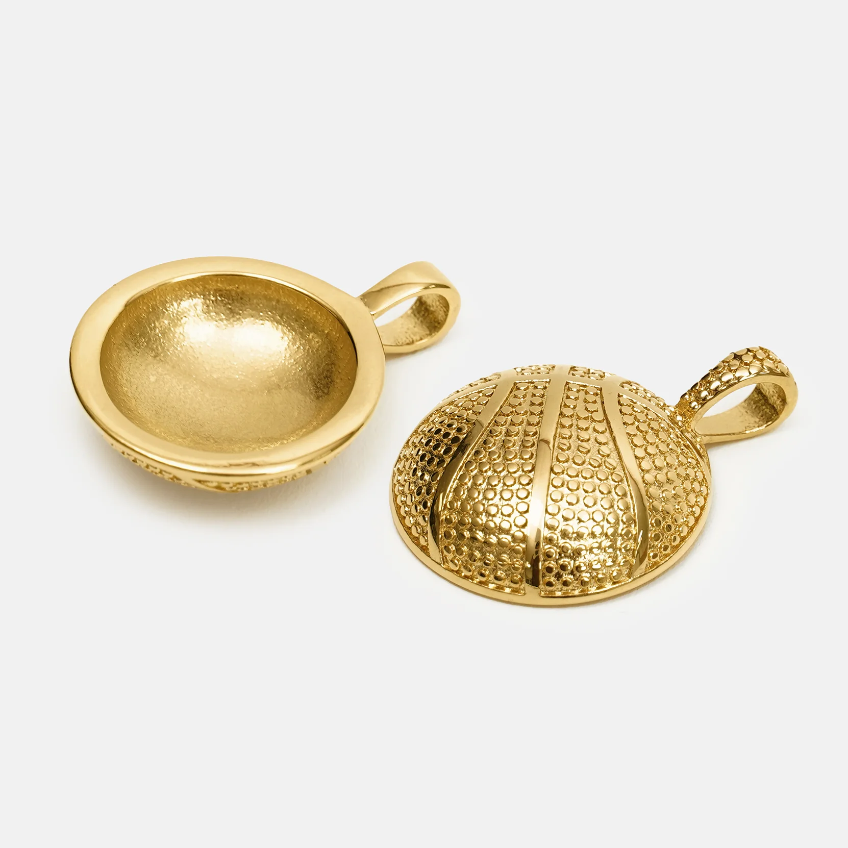 Basketball Pendant with Chain Necklace - Gold Plated Stainless Steel - Image 3